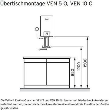 Vaillant Kleinspeicher VEN 5/7 O plus, (max. 85°C), 5 Liter, mit UV-lichtbeständiger Gerätehaube