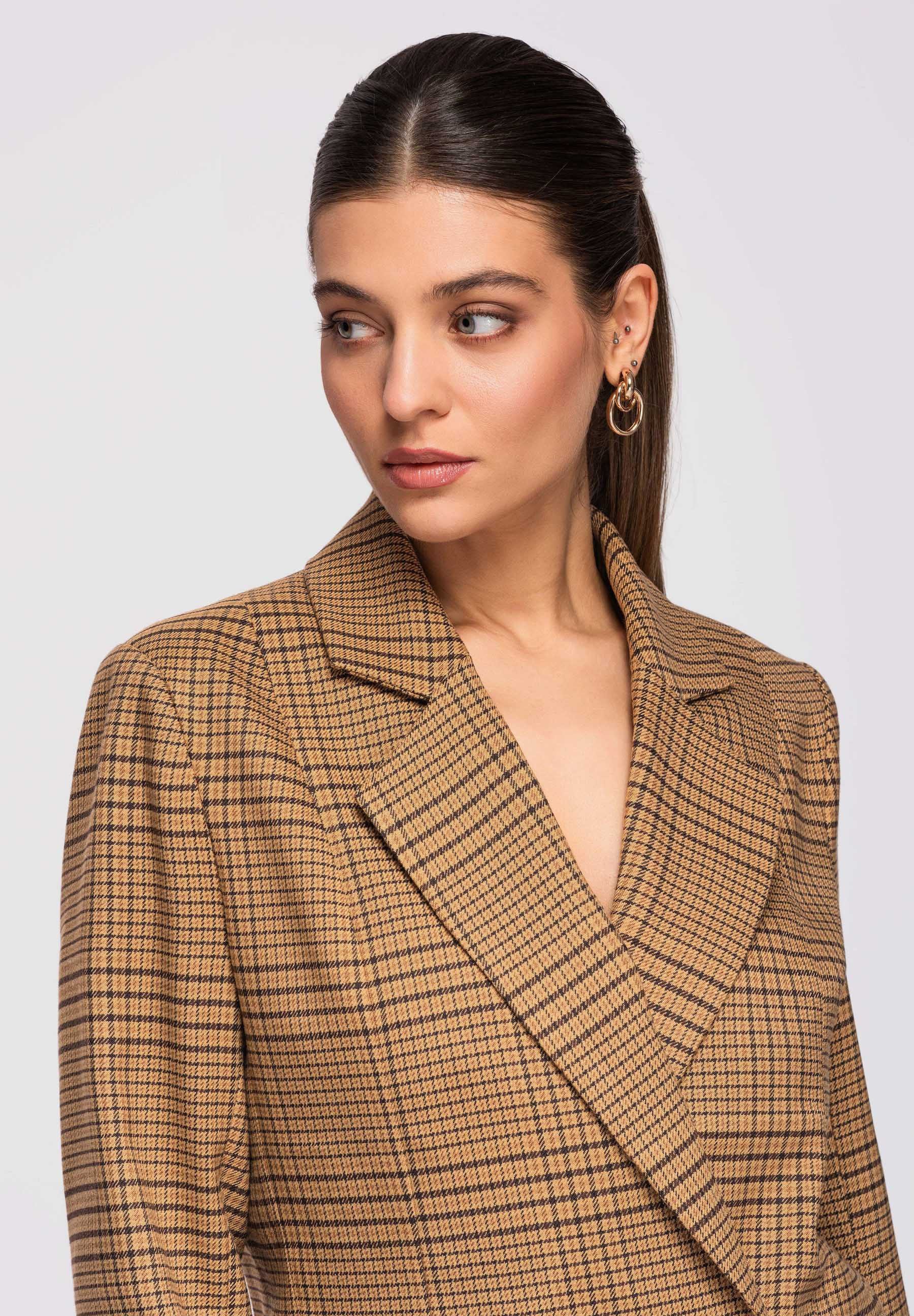 OMBRE Longblazer Damenblazer mit leicht tailliertem Schnitt günstig online kaufen