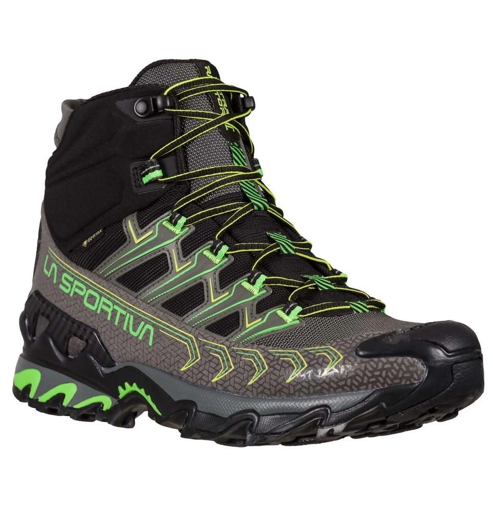 Trail-Laufschuhe Ultra Raptor II Mid GTX (wasserdicht) grau/lime Wanderschuh