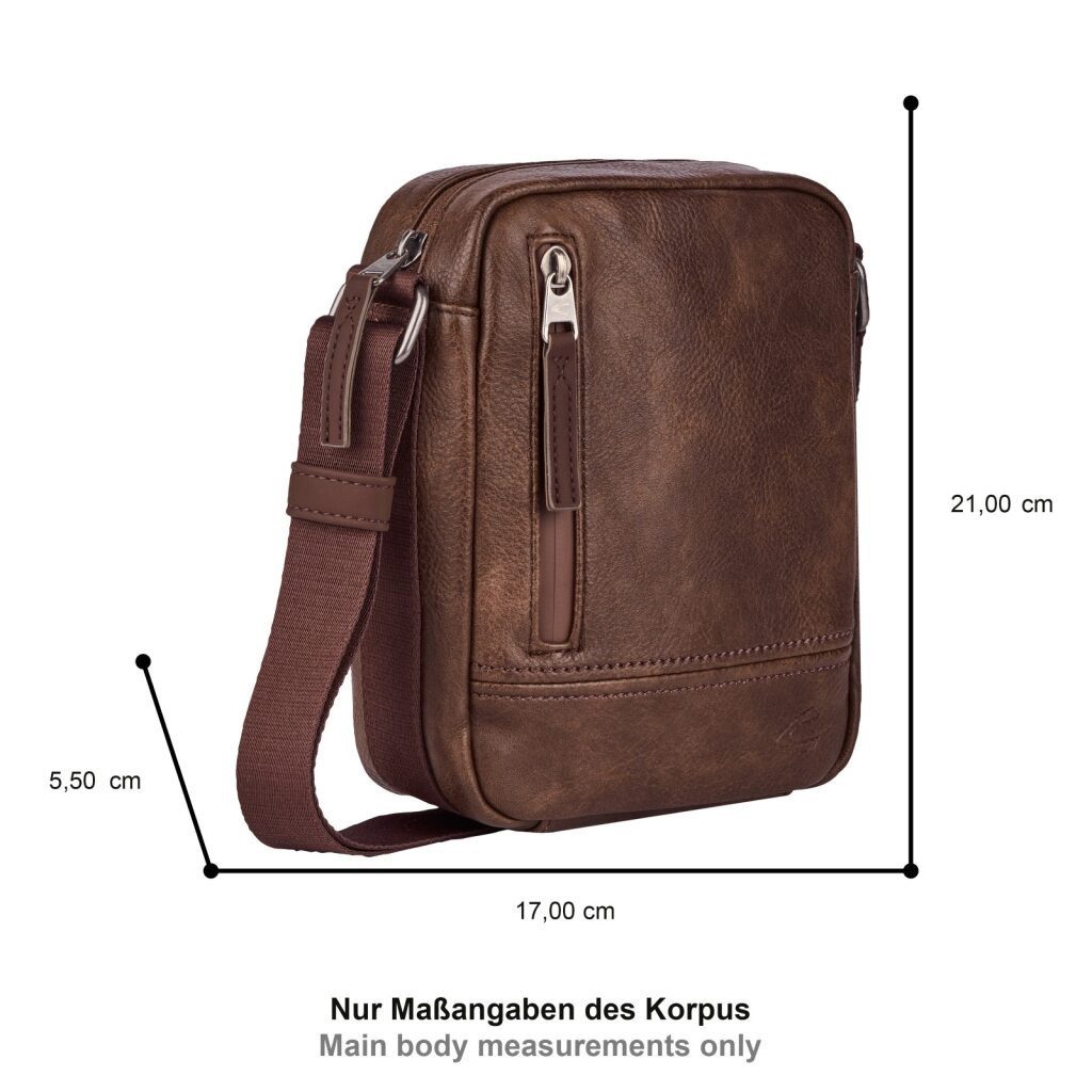 camel active Umhängetasche Traces, Herren, Schultertasche, funktional mit vielen Fächern
