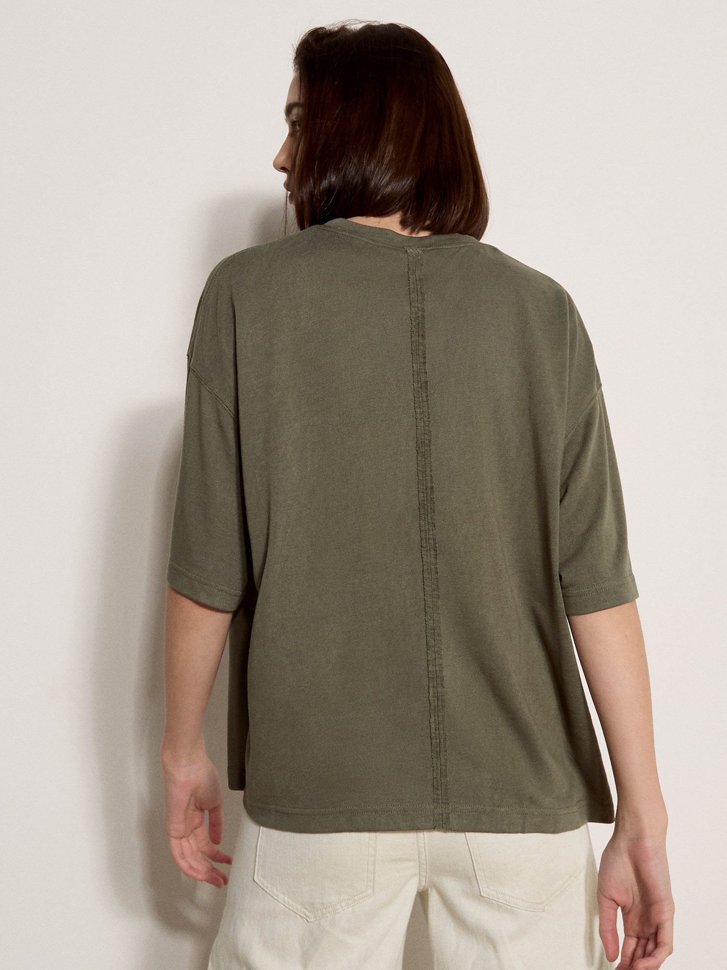 Apricot Oversize-Shirt Jersey-Oversize-T-Shirt (1-tlg) Einfarbig – Bild 3 von 4