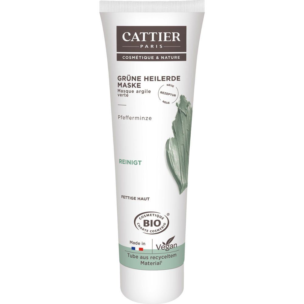 Cattier Paris Gesichtsmaske Grüne Heilerde Maske, Grün, 100 ml