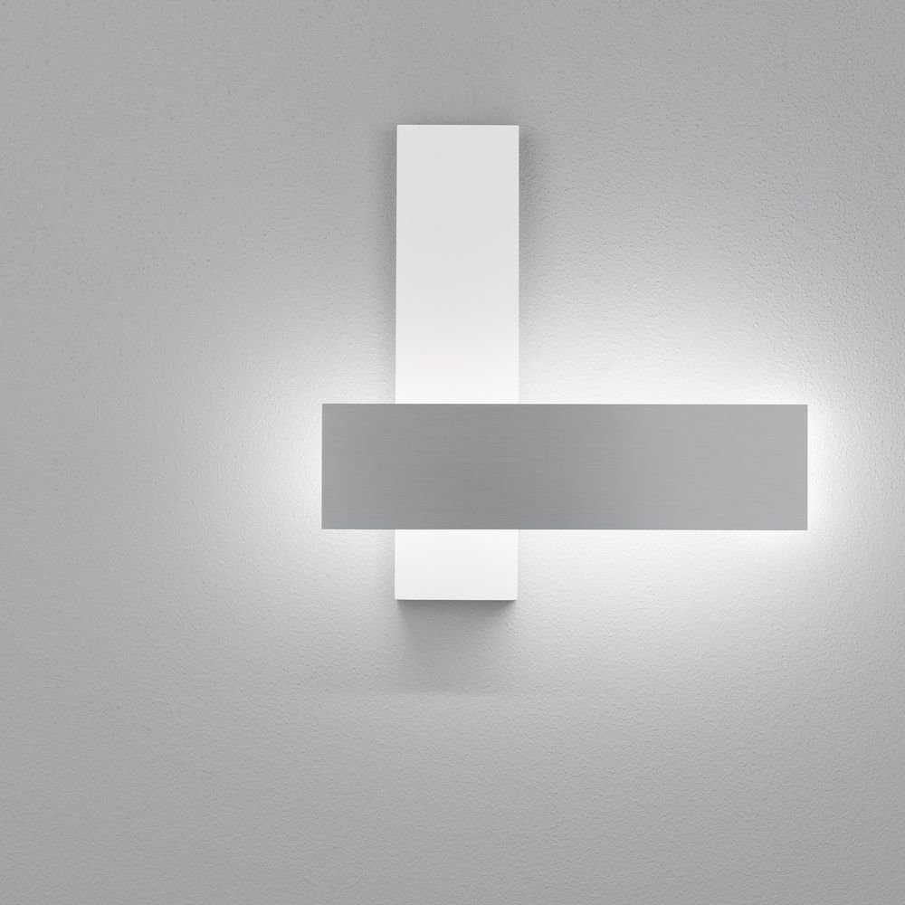 click-licht LED Wandleuchte LED Wandleuchte Dex in Aluminium-poliert und Weiß-matt 11W 1260lm, keine Angabe, Leuchtmittel enthalten: Ja, fest verbaut, LED, warmweiss, Wandleuchte, Wandlampe, Wandlicht