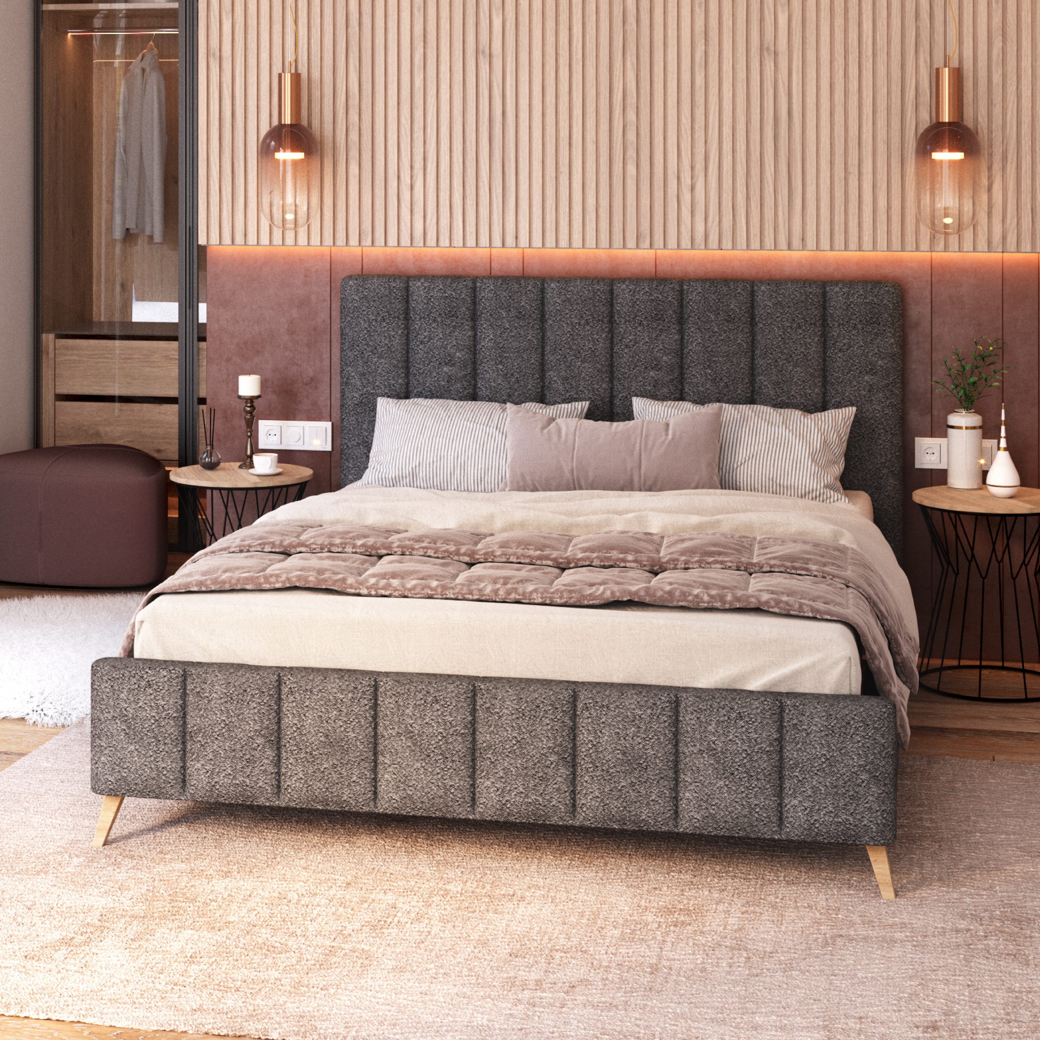 FDM Polsterbett FELICE modern mit Bettkasten günstig online kaufen
