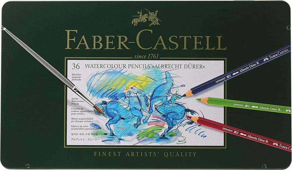 Sonderpreisverkauf! Faber-Castell Aquarellstifte DÜRER, Aquarellstifte 36erMetalletui (117536), ALBRECHT (36-tlg)