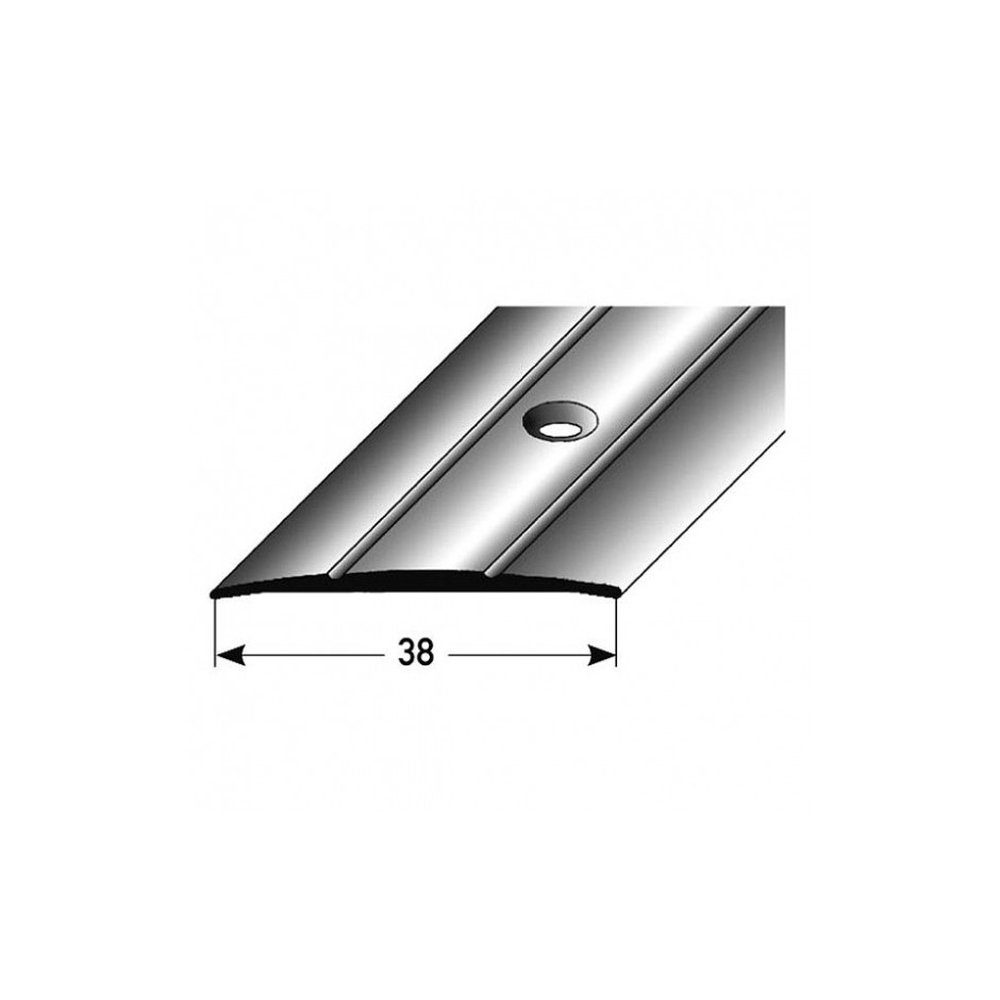 PROVISTON Übergangsprofil Aluminium, 28 x 1.5 x 1000 mm, Schwarz, Übergangsschiene Boden