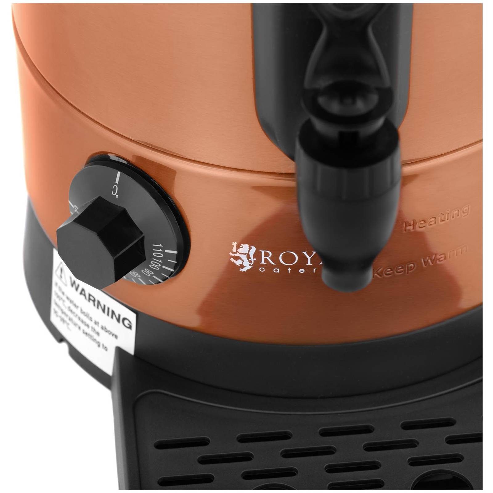 Royal Catering Heißwasserspender Wasserkocher Edelstahl Heißgetränkespender Warmhaltefunktion Gastro, 6.1 l, 1500 W, verschiedene Größen