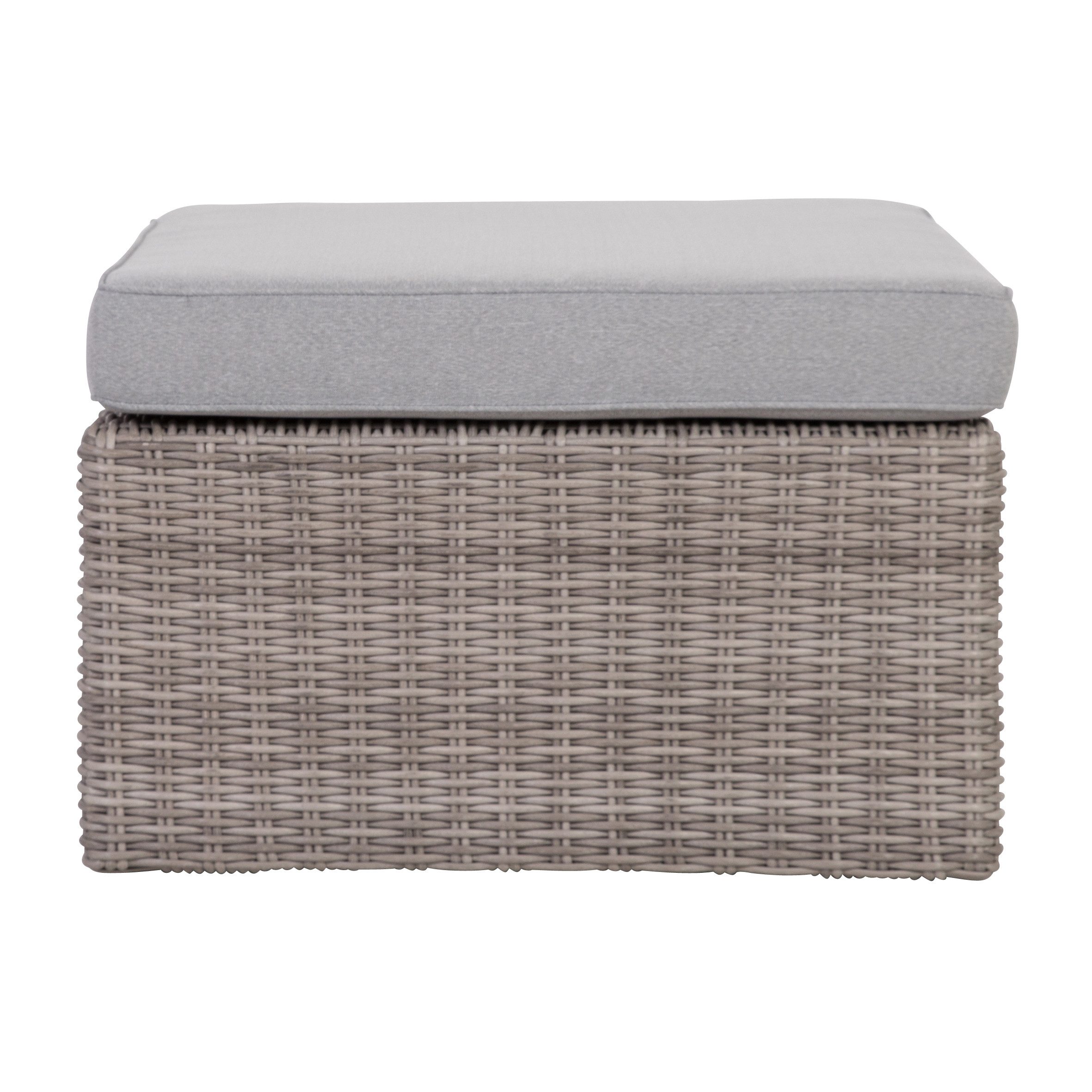 Greemotion Gartenlounge-Set Rattan Palma Rattanlounge Grau / Beige inkl. Auflagen
