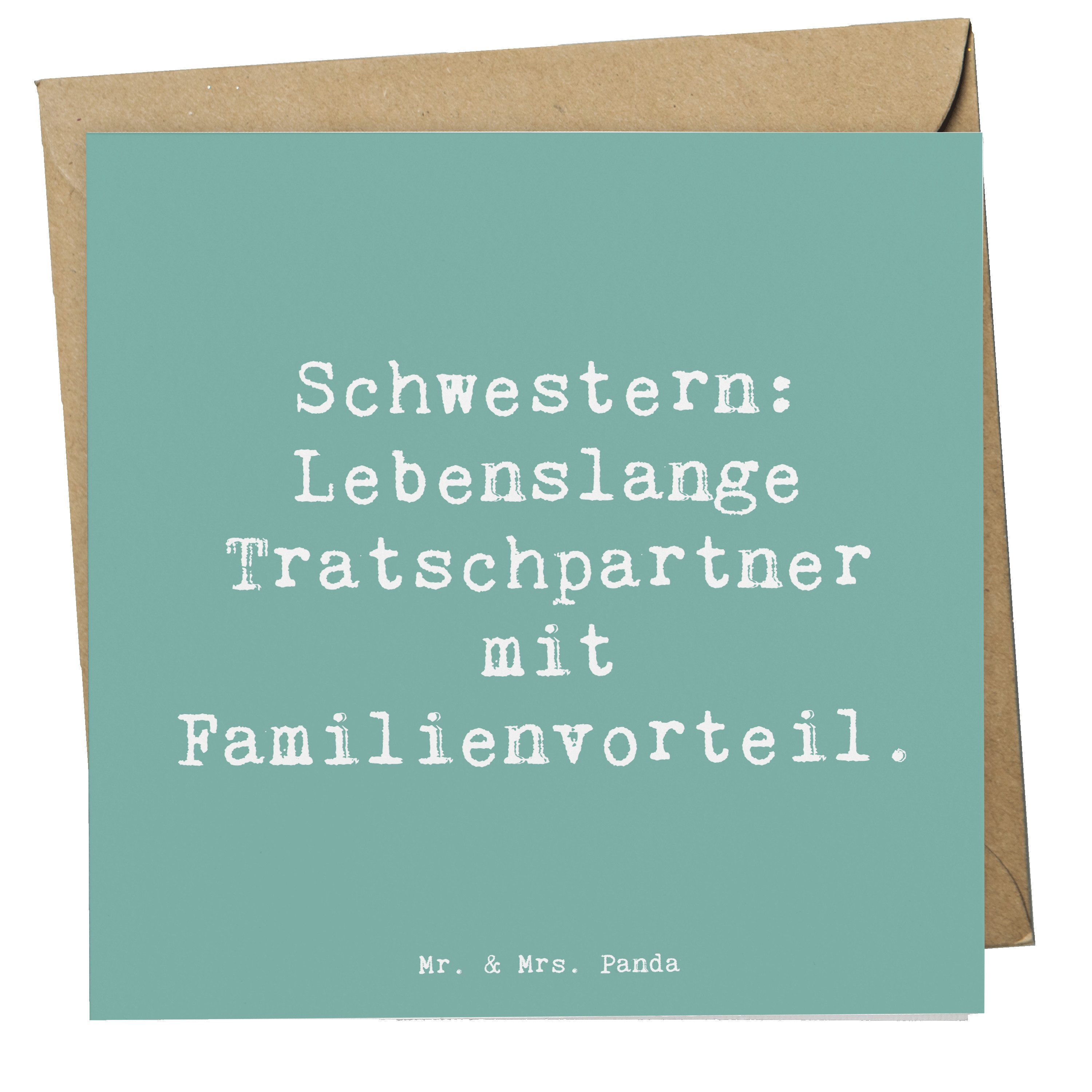 Spruchkarte Für Die Schwester – „Du Bist Die Allerbeste SCHWESTER Der Welt“, Mit Herz-Umschlag, Büttenpapier