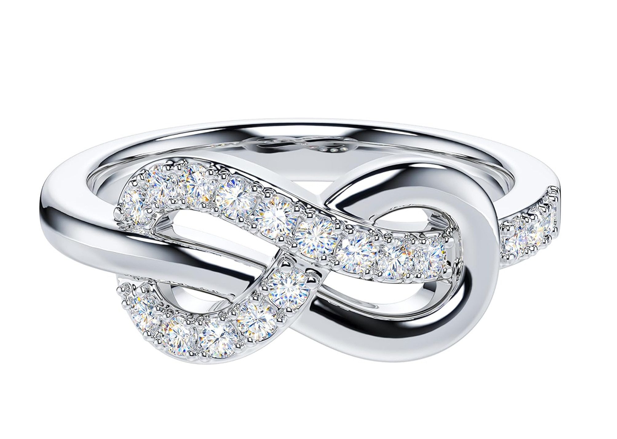 Jumpeak Verlobungsring Ring aus 14K Weißgold, D/E, VVS/VS,Damenring, Verlobungsring, Liebes geschenk für sie,Geschenk ideen für frau, Damen geschenk
