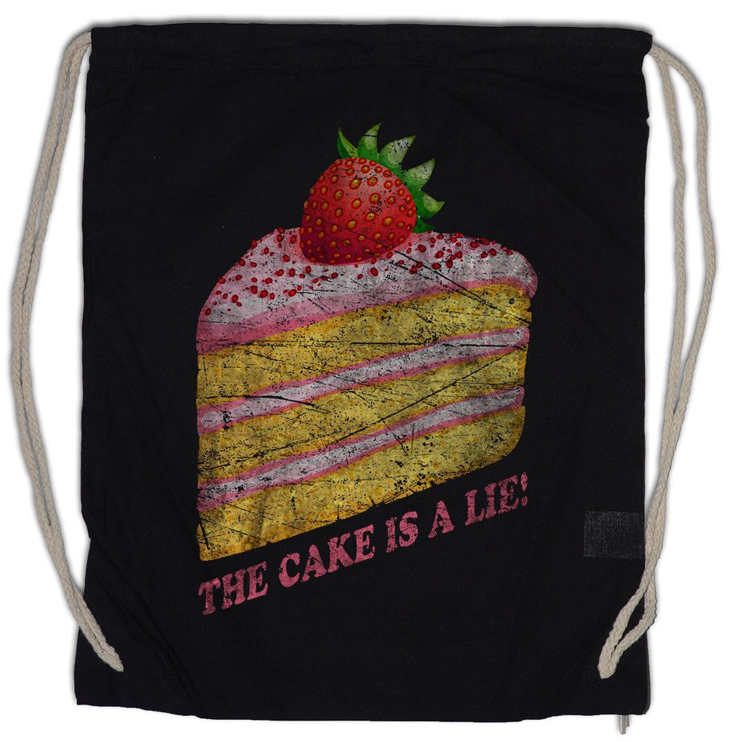 Urban Backwoods Turnbeutel The Cake Is A Lie Turnbeutel Game Gamer Shooter Portal Kucken GLados (1-tlg), Konditor Bäcker PC Spiel