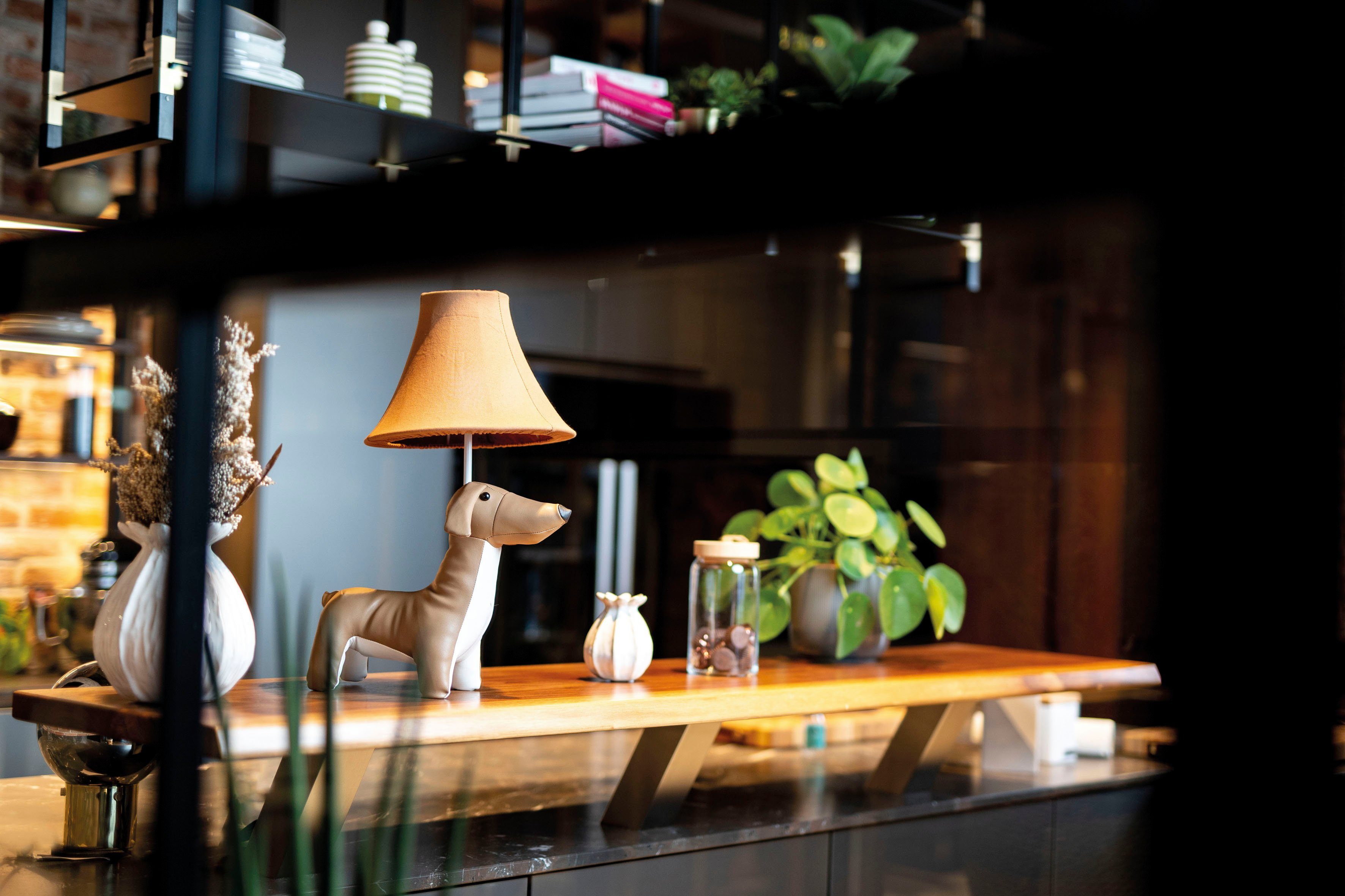 Happy Lamps for smiling eyes LED Tischleuchte Waldi der Dackel, LED fest integriert, Neutralweiß, Hochwertig, Einzigartig, Tiermotiv