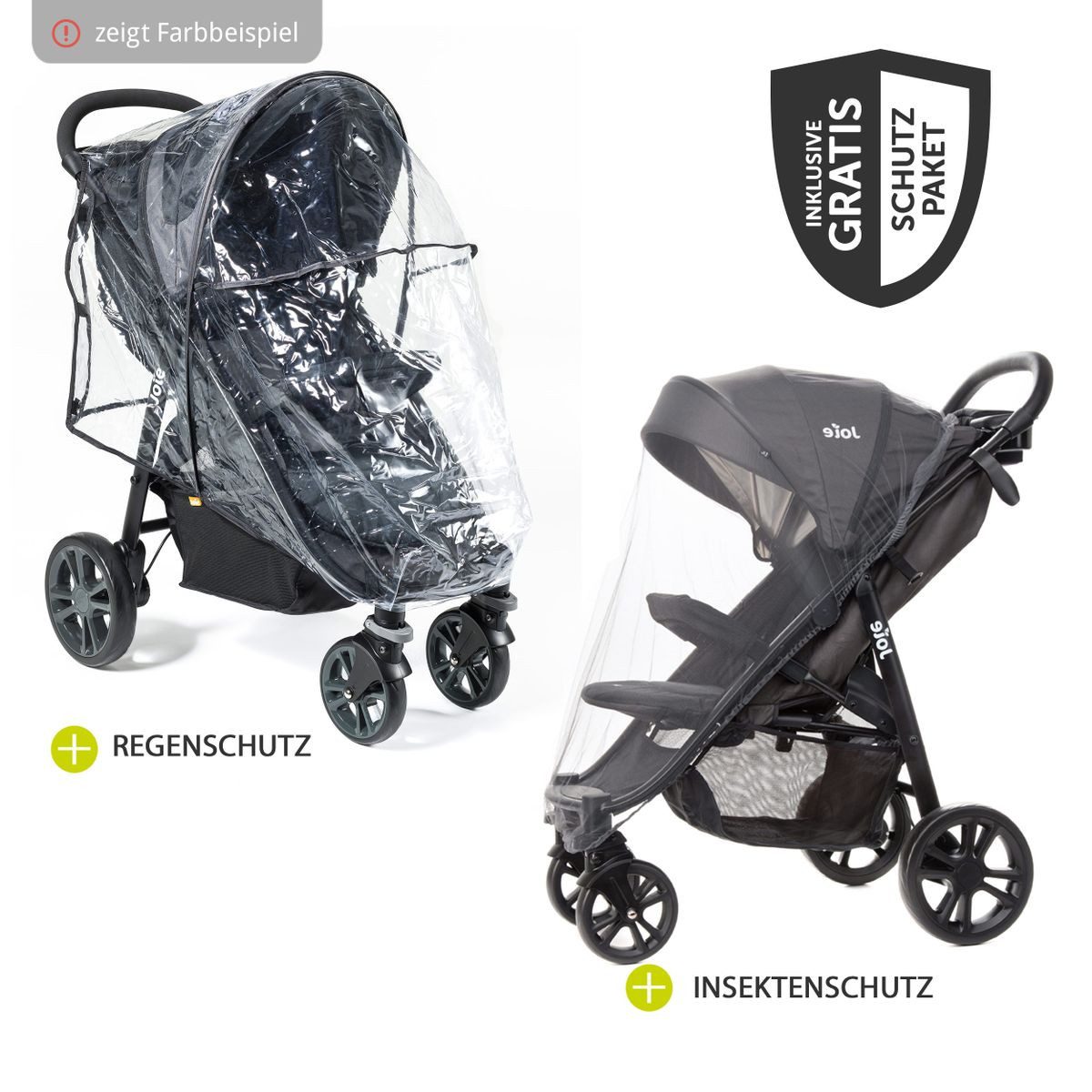 Joie Kinder-Buggy joie - Shale, Sportwagen mit Liegefunktion, Einhand-Faltung & Regenschutz bis 22 kg