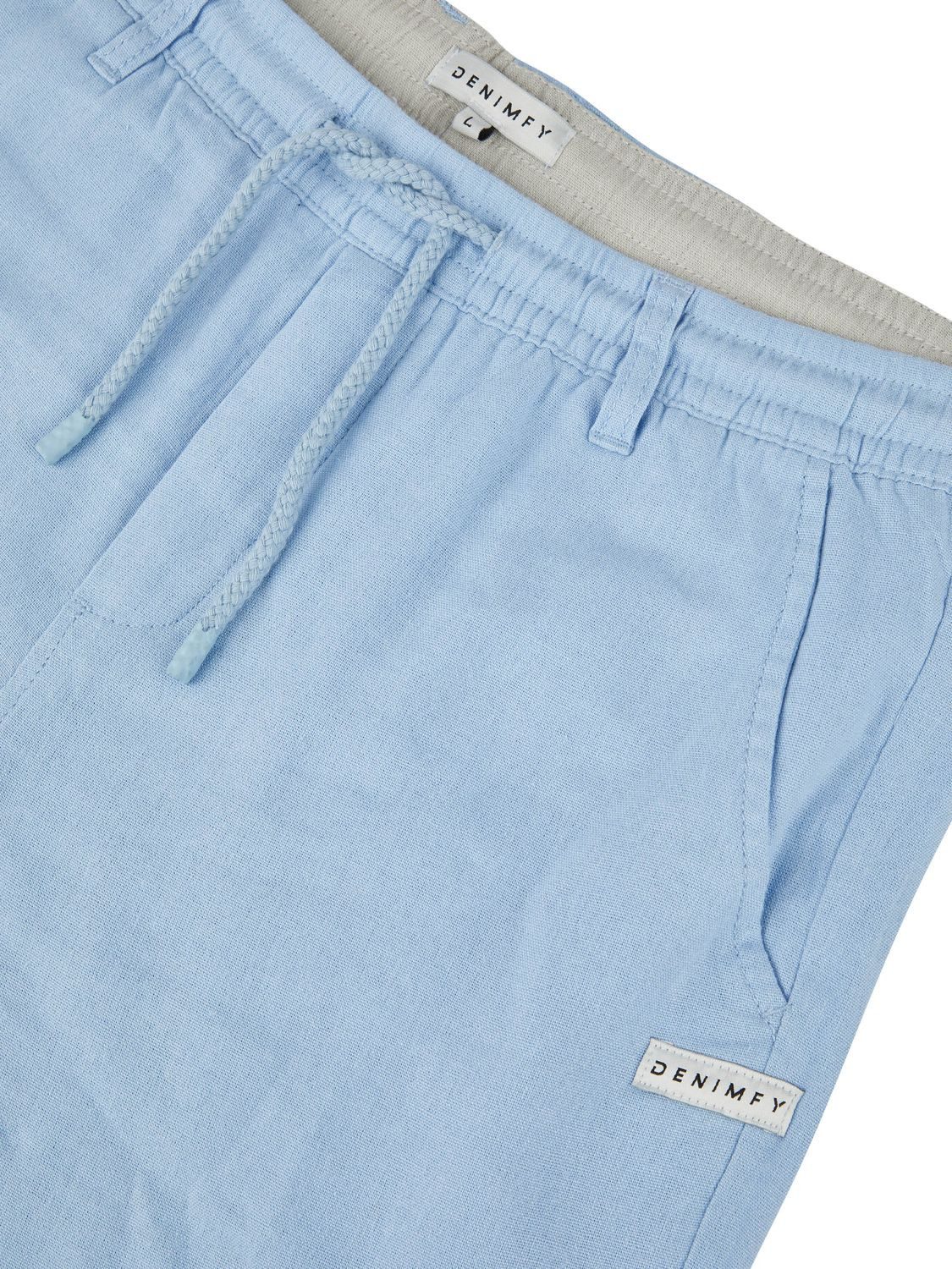 DENIMFY Chinohose Herren Freizeithose DFDylan Regular Fit Leinenhose mit Zugbandverschluss