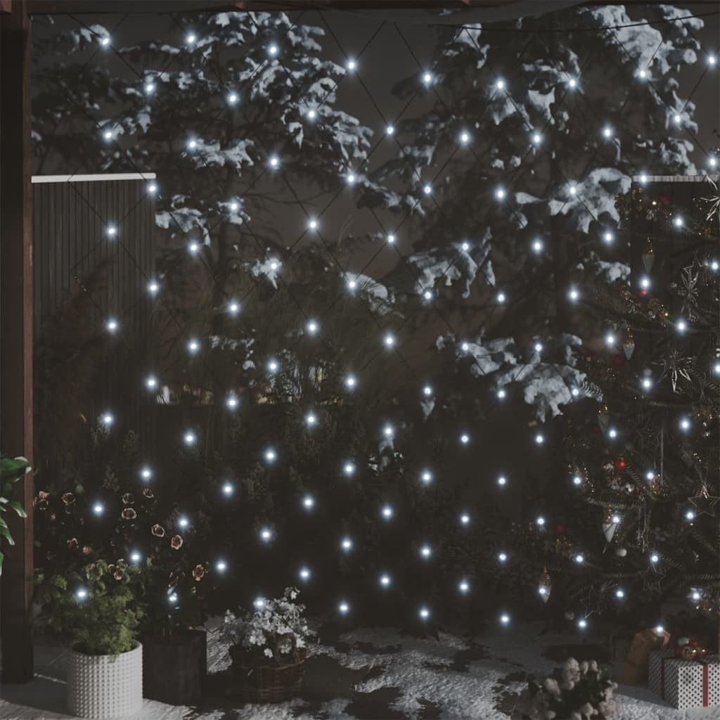 vidaXL Lichterkette NA Weihnachts-Lichternetz 4x4 m 544 LED Kaltweiß Indoor Outdoor
