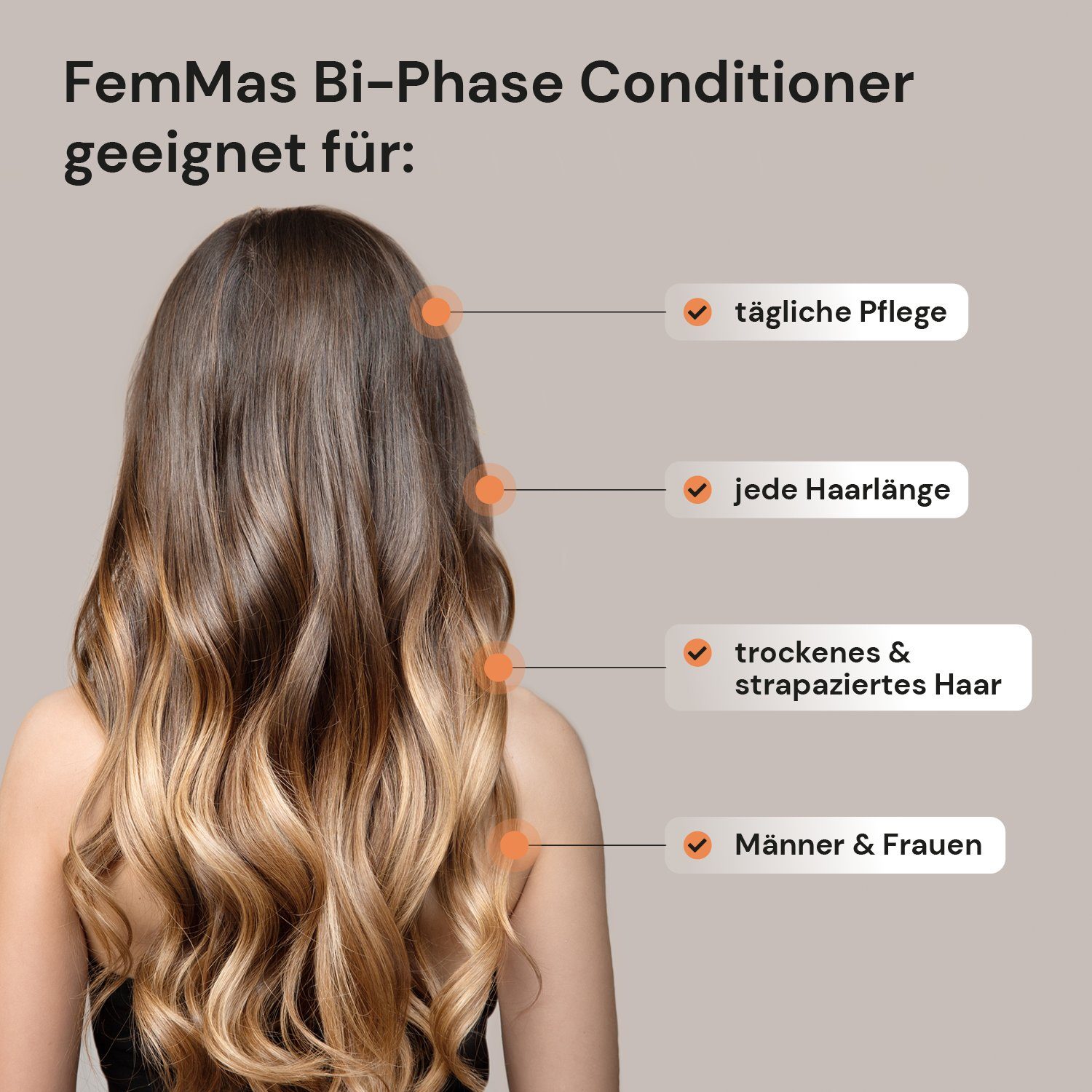 Femmas 300ml Spray Biotin Haarpflege-Spray Premium FemMas Bi-Phase
