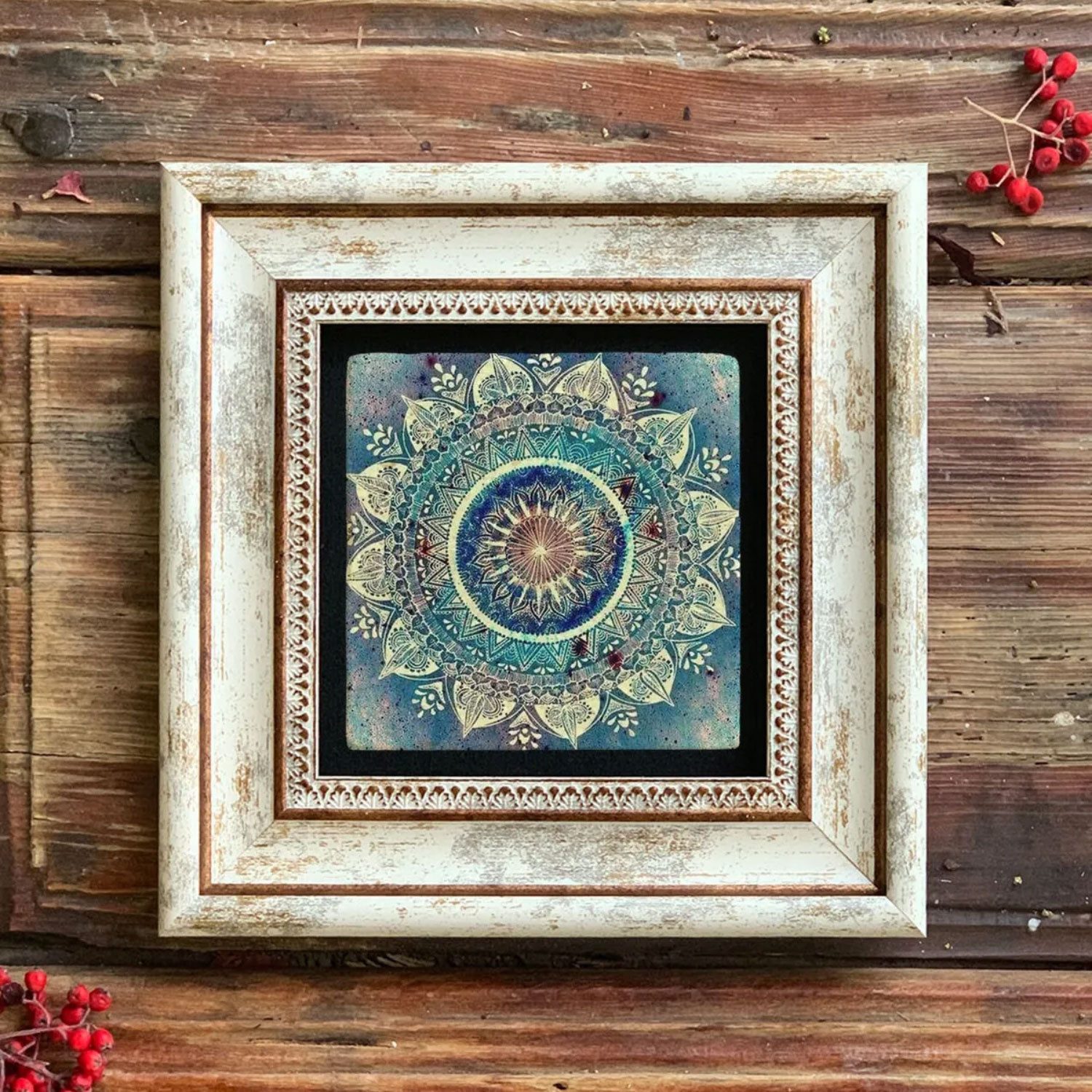 Jungengel Wanddekoobjekt Exklusives Wandbild Mandala 20x20 günstig online kaufen