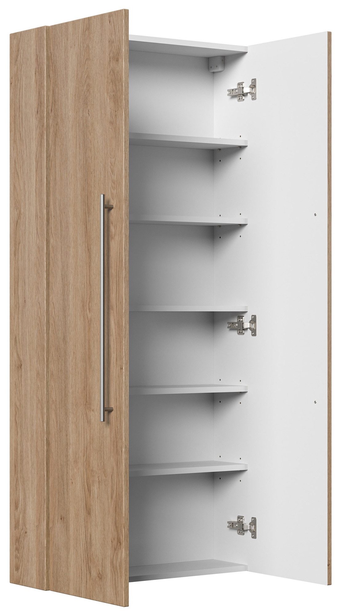 Magnolia Home Hängeschrank Hochschrank Slimline nur 20cm Tief (BxH) 70x150 cm eiche hell, Hängeschränkchen