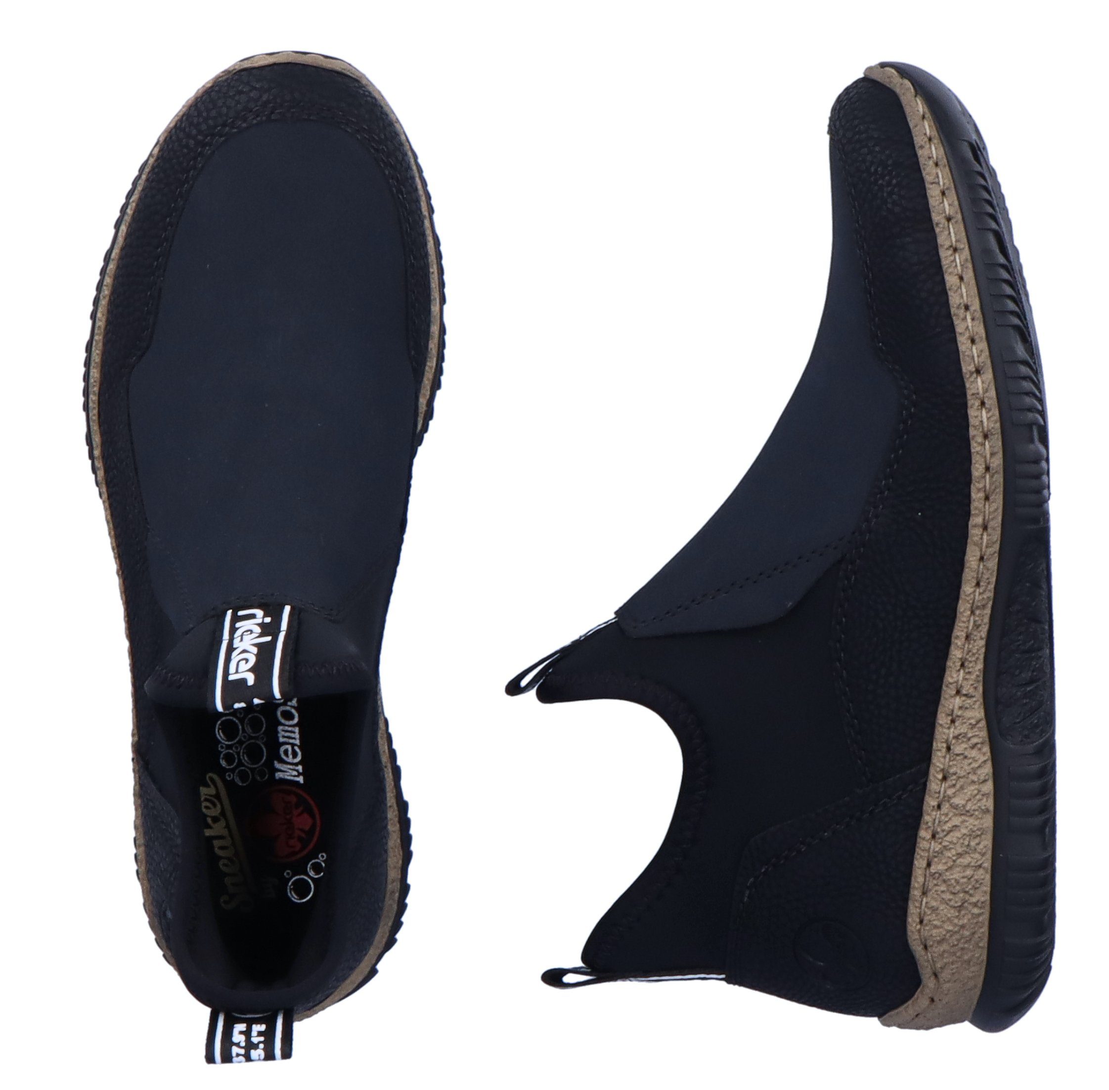 Rieker Schlupfboots Slipper, Slip-on Sneaker, Stiefelette mit MemoSoft-Innensohle