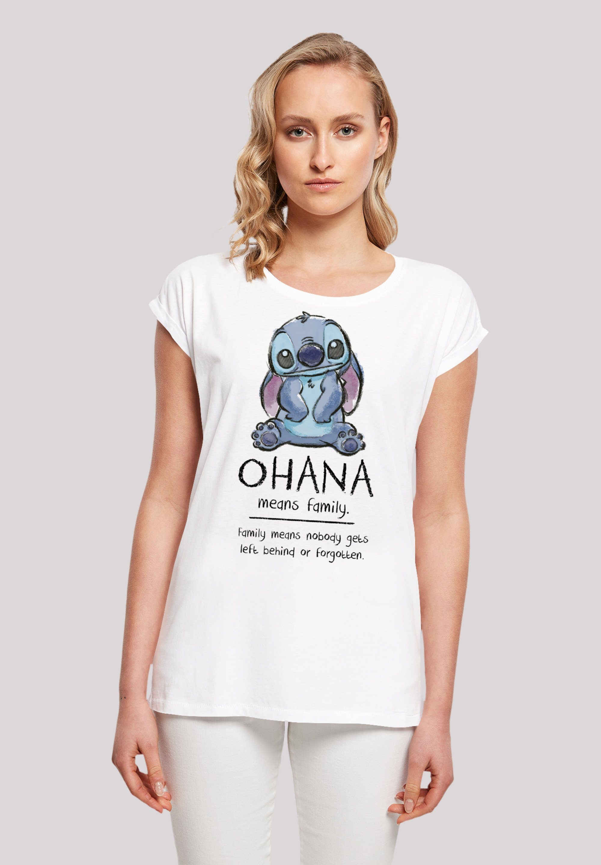 F4NT4STIC T-Shirt Disney Lilo & Stitch Ohana Means Family Premium Qualität,  Disney Lilo & Stitch Ohana Means Family