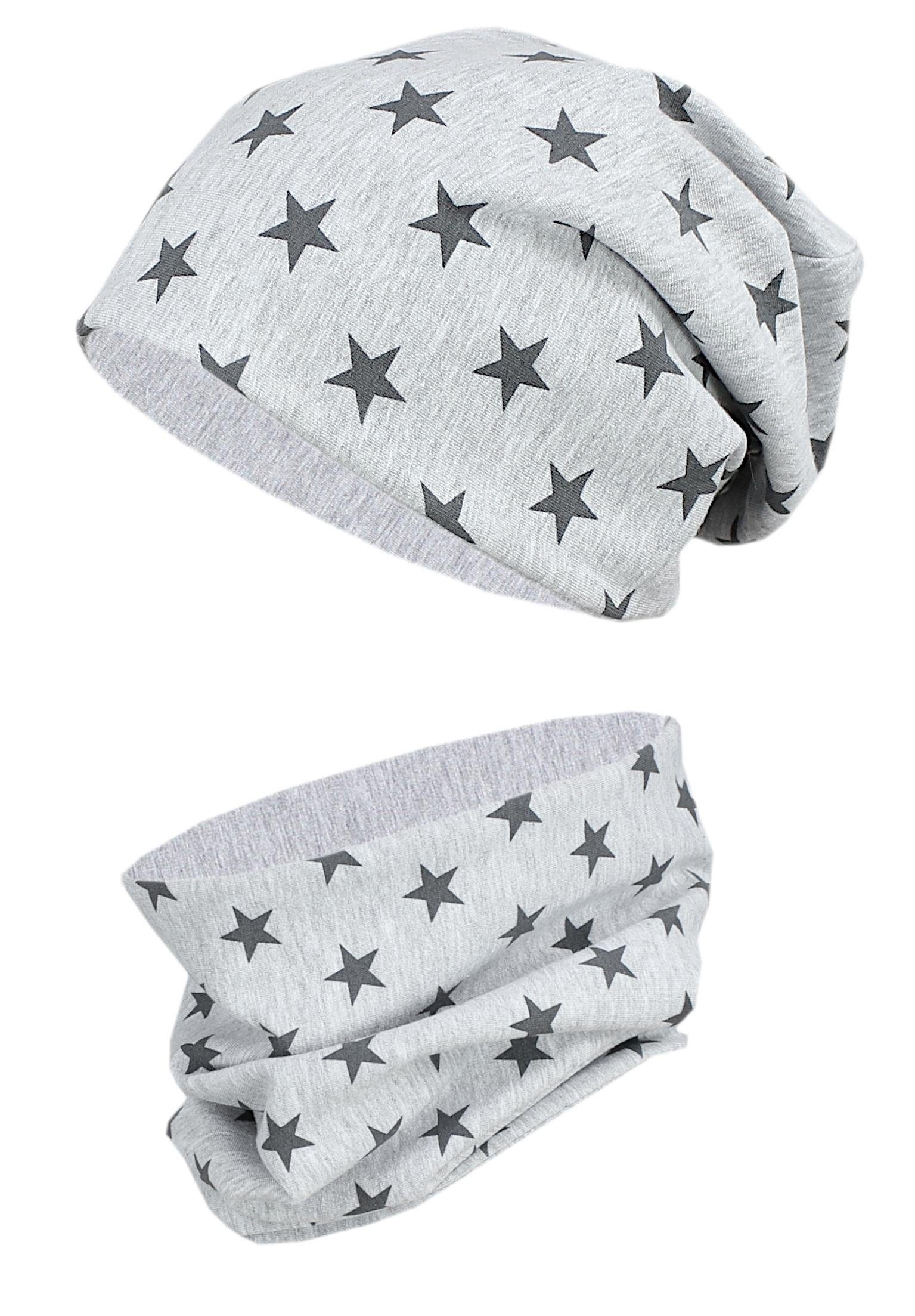 TupTam Beanie TupTam Unisex Kinder Beanie Mütze Schlauchschal Set