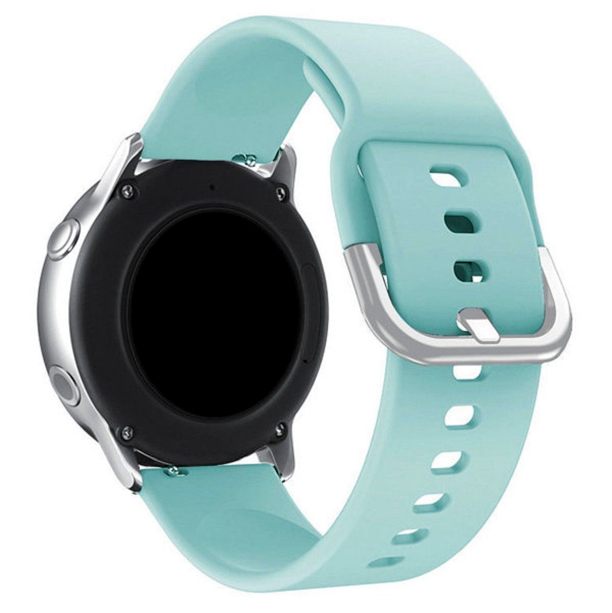 Hurtel Uhrenarmband Silikonarmband Ersatz Smartwatch-Armband universal 22mm Breite Hellblau
