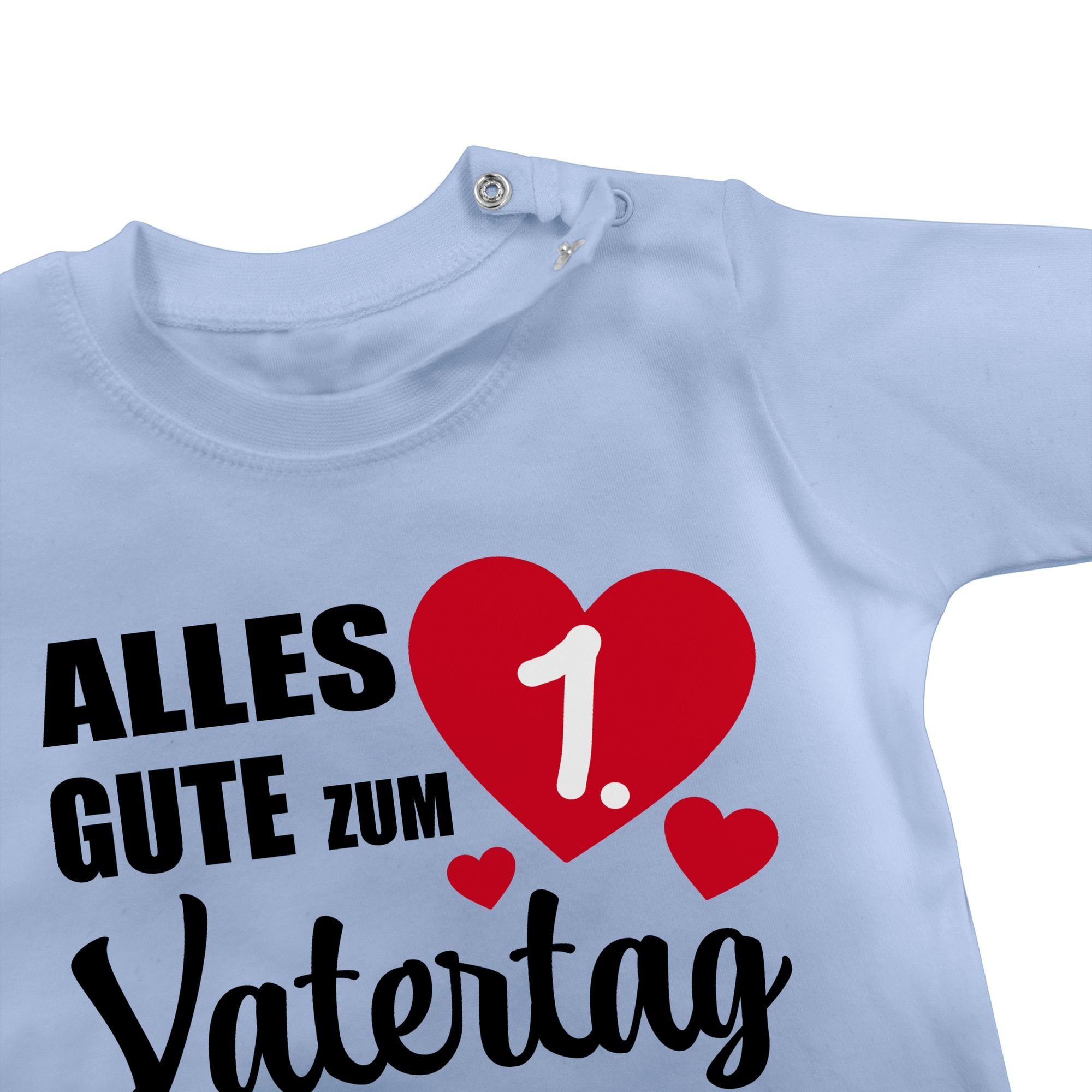 Shirtracer T-Shirt Vatertag Vatertag ersten Papa Baby 1. Vatertag Geschenk - zum gute 1 Alles Babyblau
