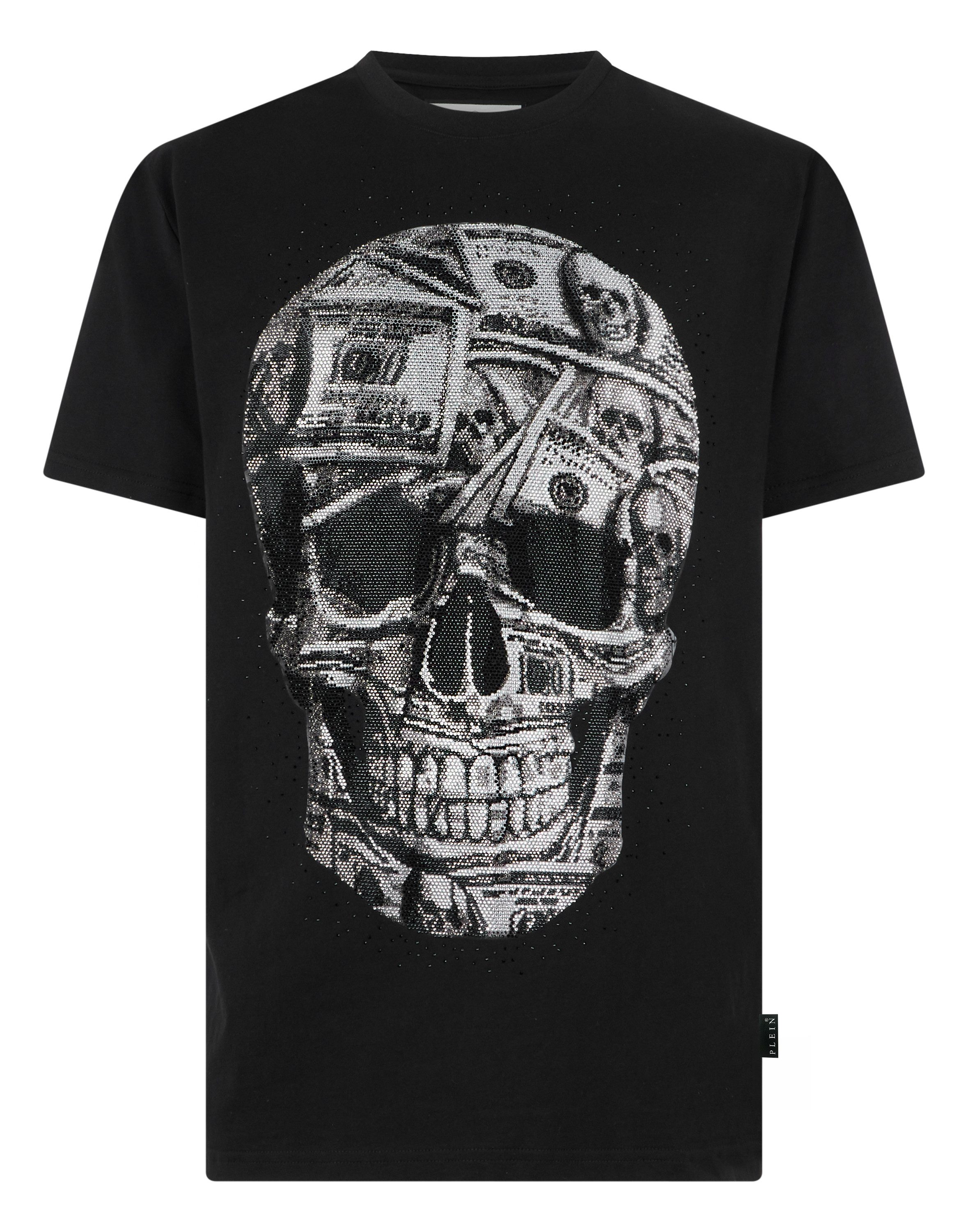 PHILIPP PLEIN T-Shirt Skull Mit Schmucksteinen