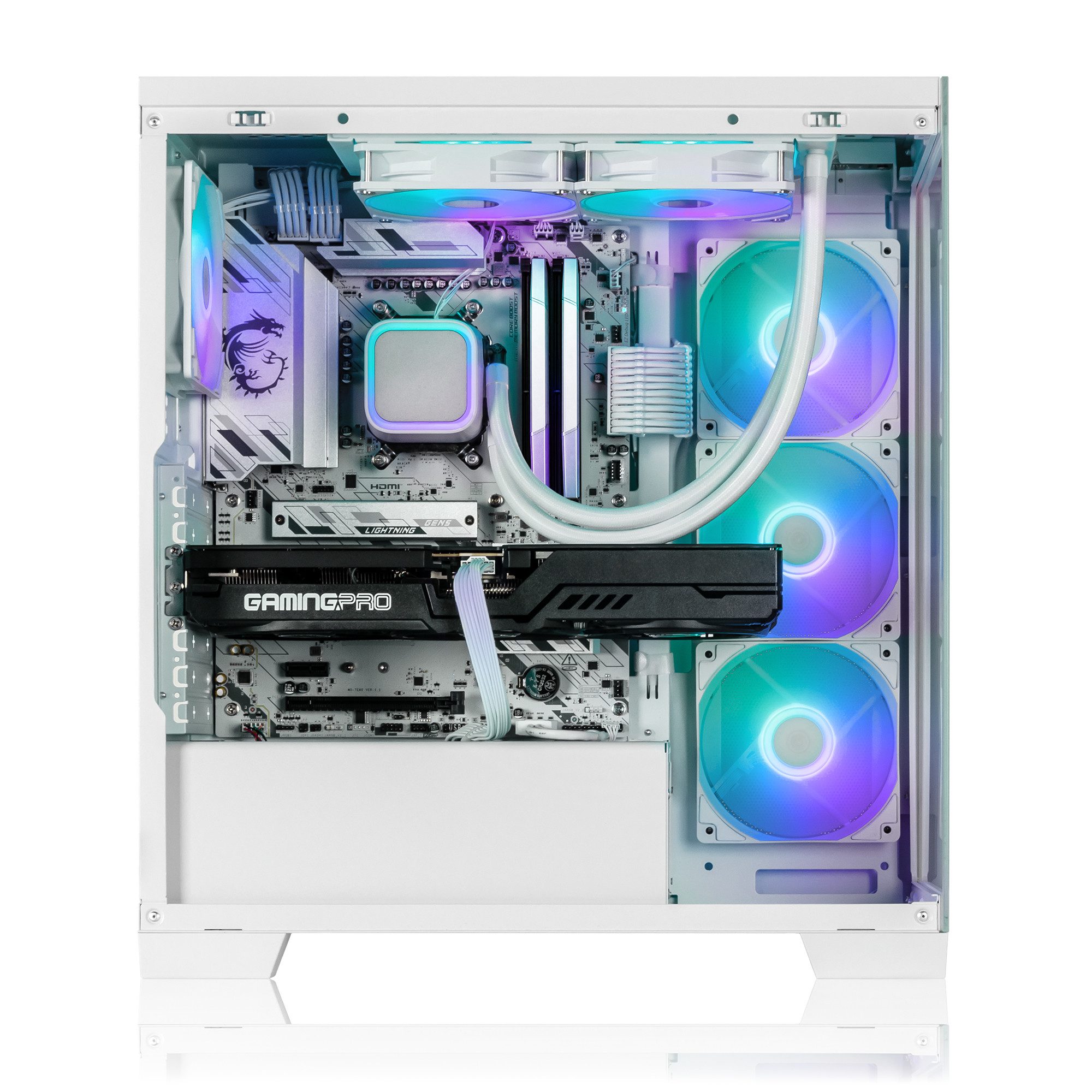AurumPC Ultra 7 265KF mit RTX5080 16GB und 32GB DDR5 RAM White Edition Gaming-PC (Intel Core i7 265KF, GeForce RTX 5080, 32 GB RAM, 1000 GB SSD, Wasserkühlung, Windows 11, WLAN)