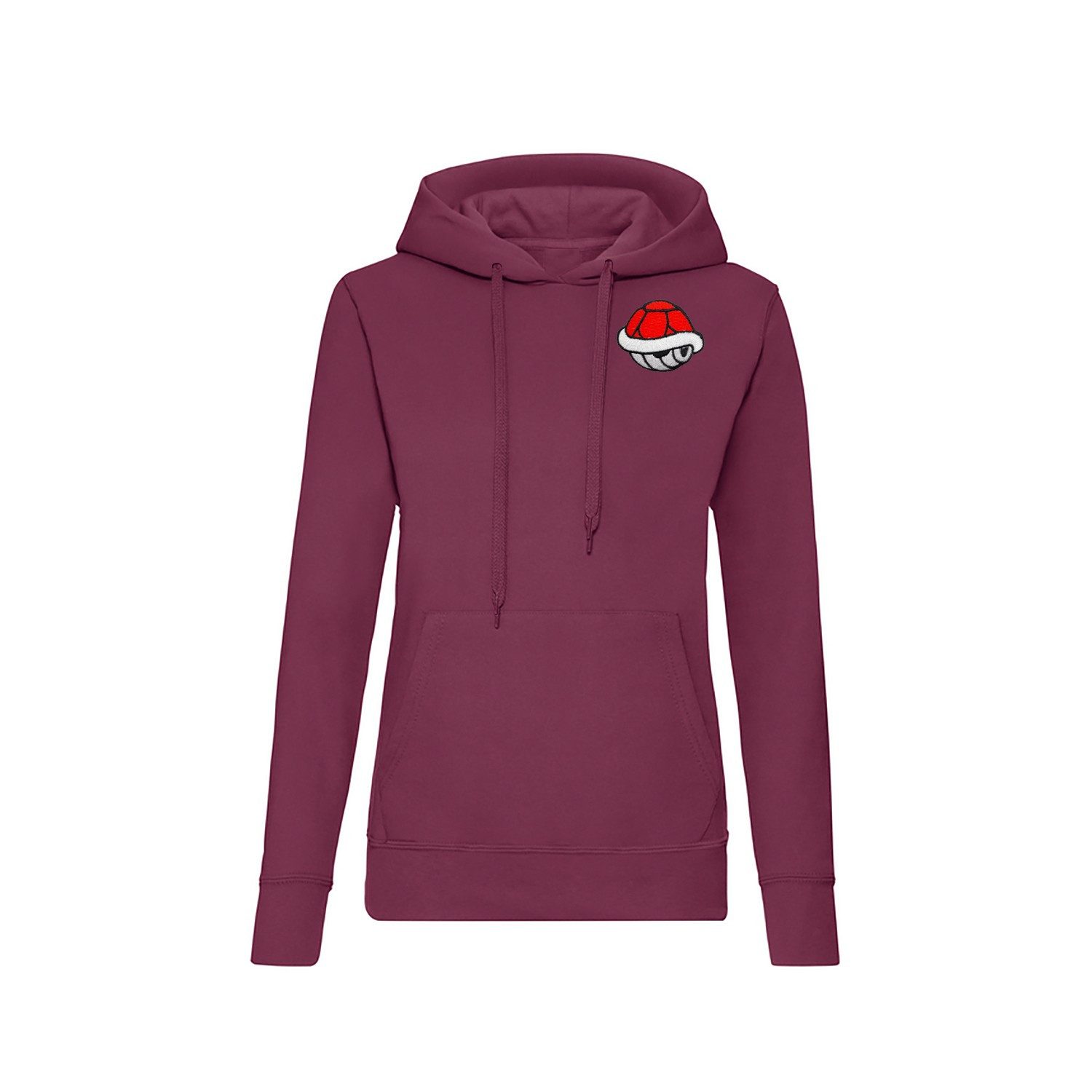Blondie & Brownie Hoodie Damen Hoodie mit rotem Schildkrötenpanzer als Brustmotiv (Einzelartikel) Retro Kuppel mit Spielhallenflair