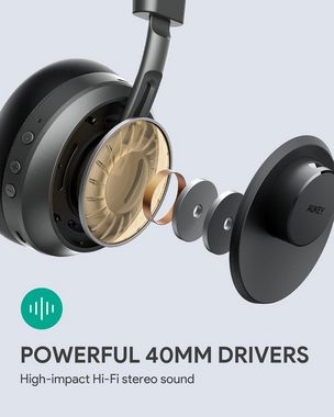 NAIPO Kopfhörer (True Wireless, BT5.0 Over-Ear Kopfhörer 40mm Treiber)