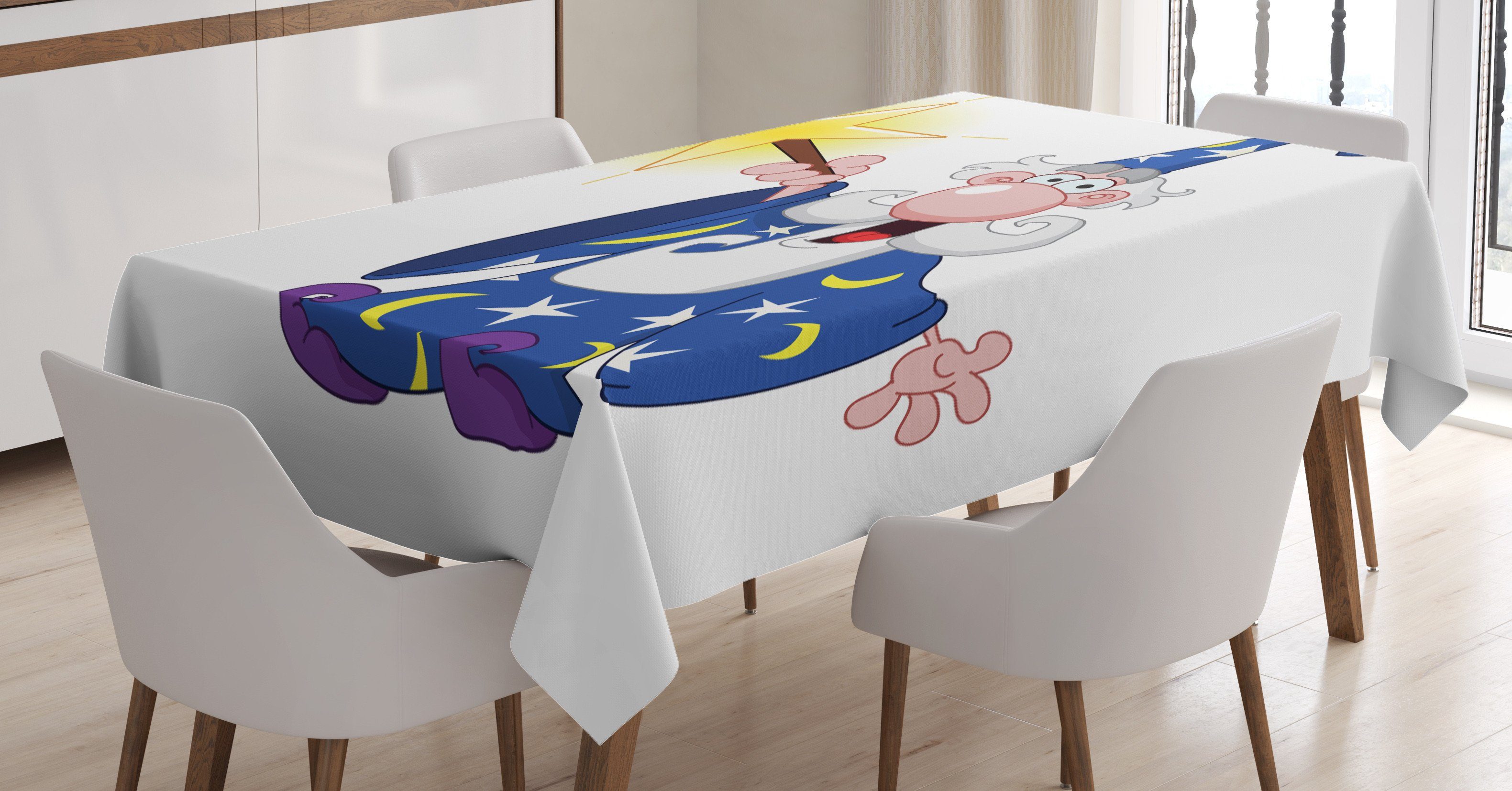 Spell Mage Tischdecke Farbfest Waschbar geeignet Für Abakuhaus Außen Bereich Klare Magier Farben, Verrückte den
