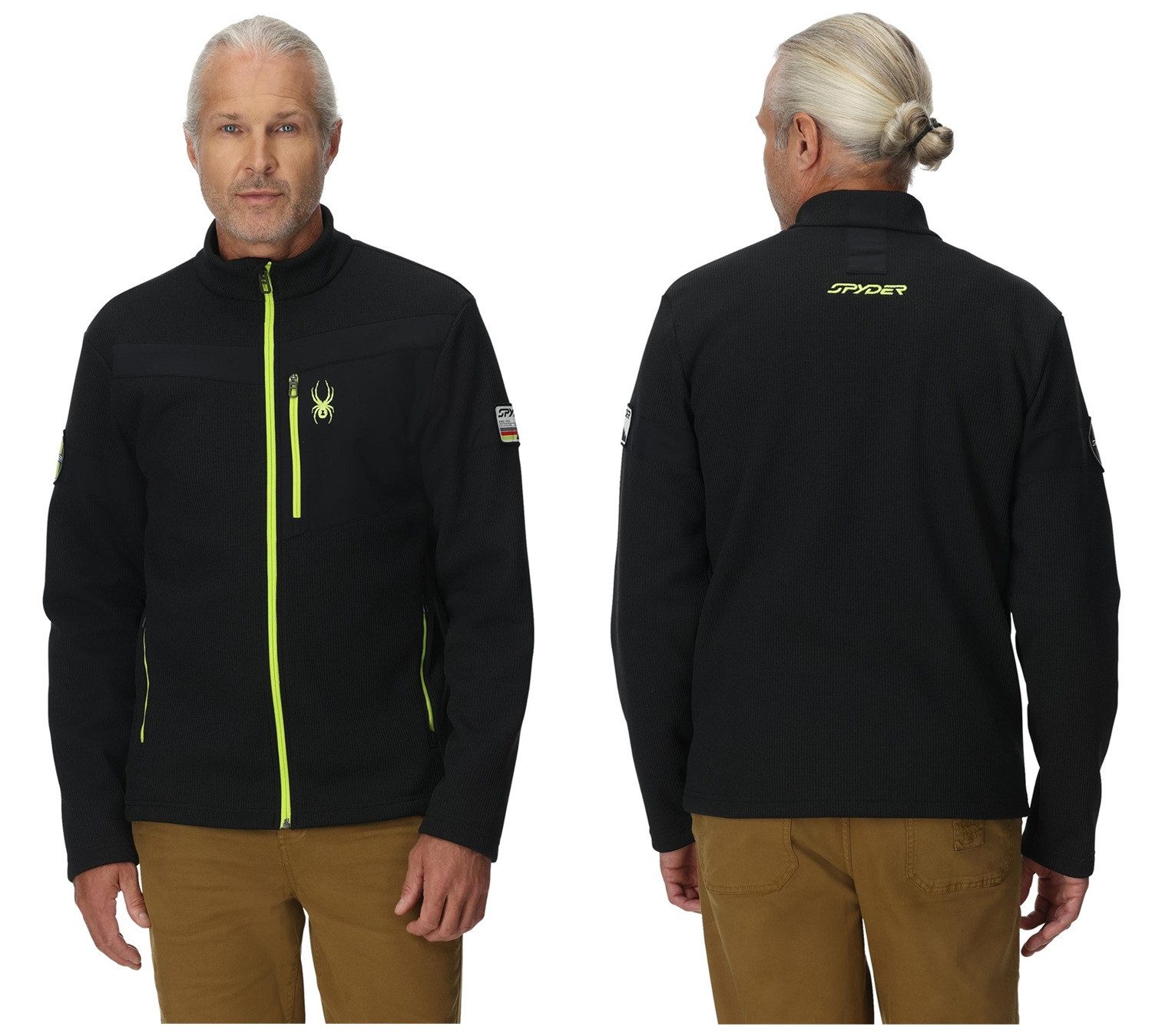 Spyder Fleecejacke Spyder Wengen Bandit Jacket Herren Fleece Jacke 38A483504 BLK1