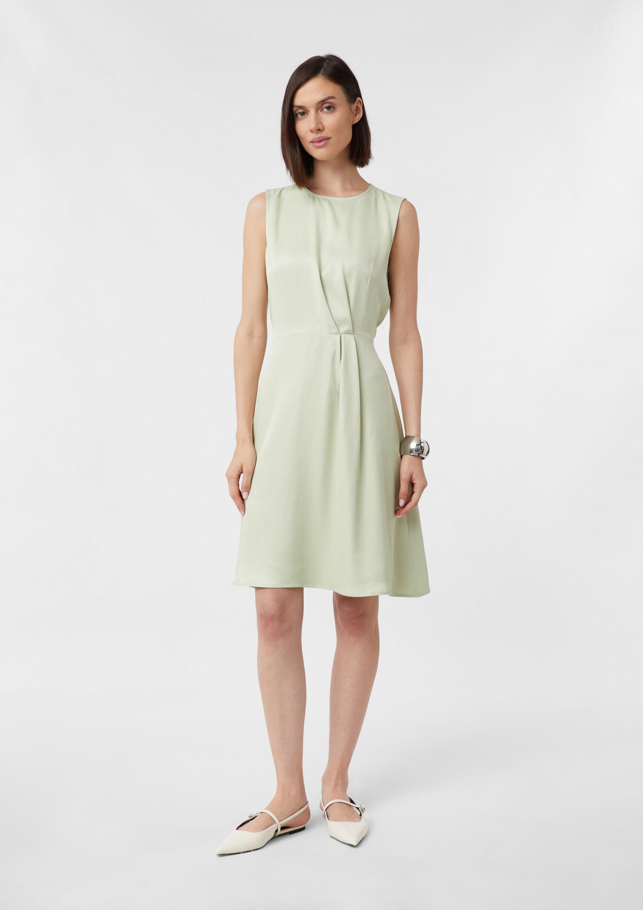 comma Minikleid Kleid Ärmelloses Kleid aus Viskose