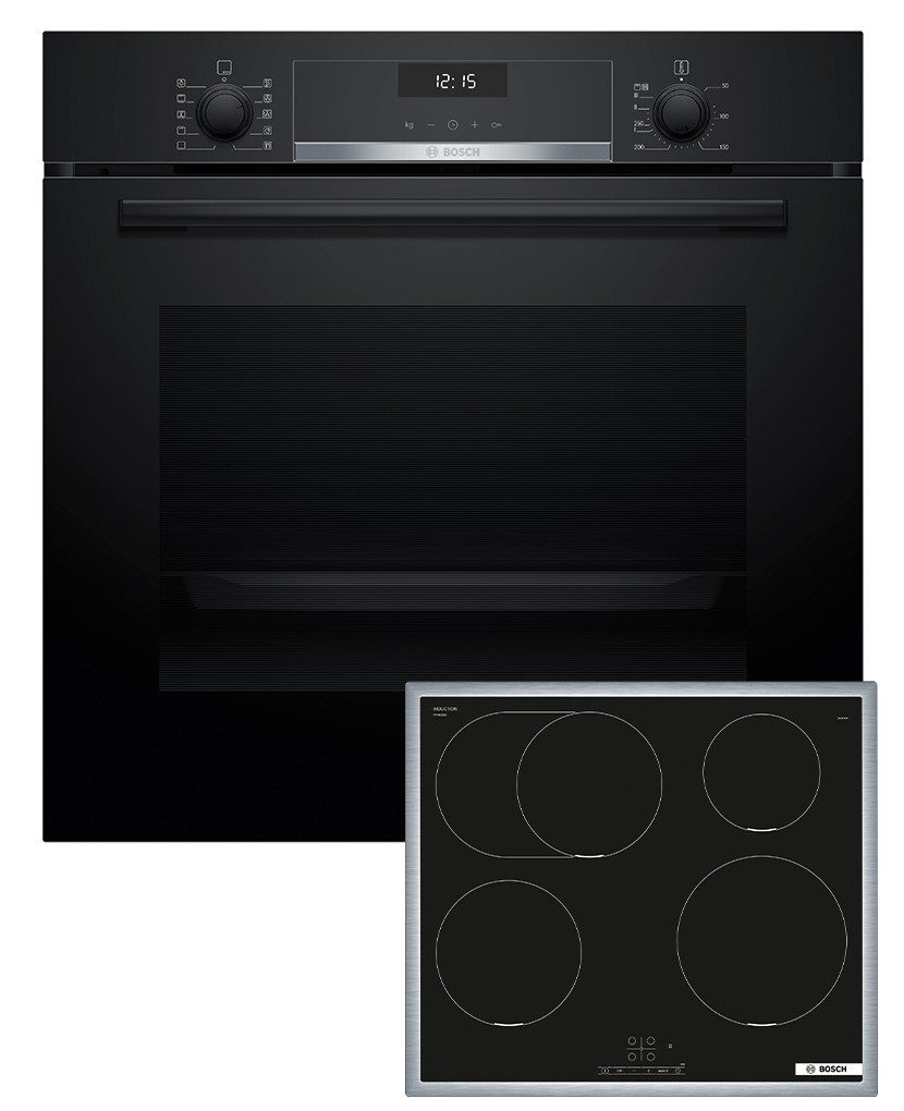 BOSCH Backofen-Set HBD635CS64, 3D-Heißluft, AutoPilot 10, PowerBoost-Funktio, Bräterzone