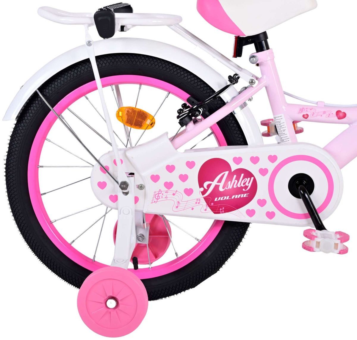 T&Y Trade Kinderfahrrad 18 Zoll Fahrrad Kinder Mädchen Fahrrad Mädchenfahrrad Rad Ashley 31832, 1 Gang, Rücktrittbremse, Gepäckträger, Stützräder, Korb, Seitenständer