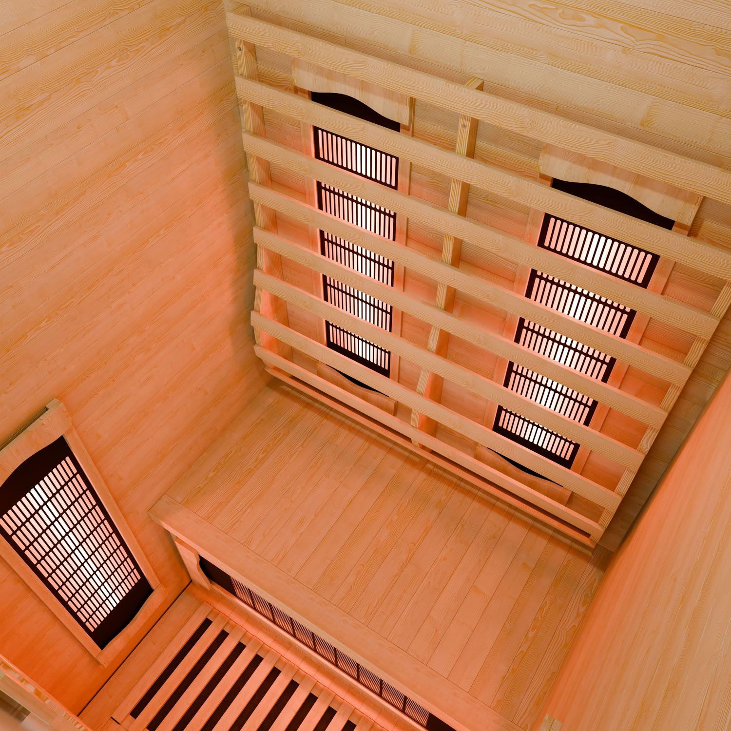Artsauna Infrarotkabine Nyborg S90V, für 1 Personen, Hemlockholz, HiFi-System, Ionisator, LED-Farblicht – Bild 5 von 5