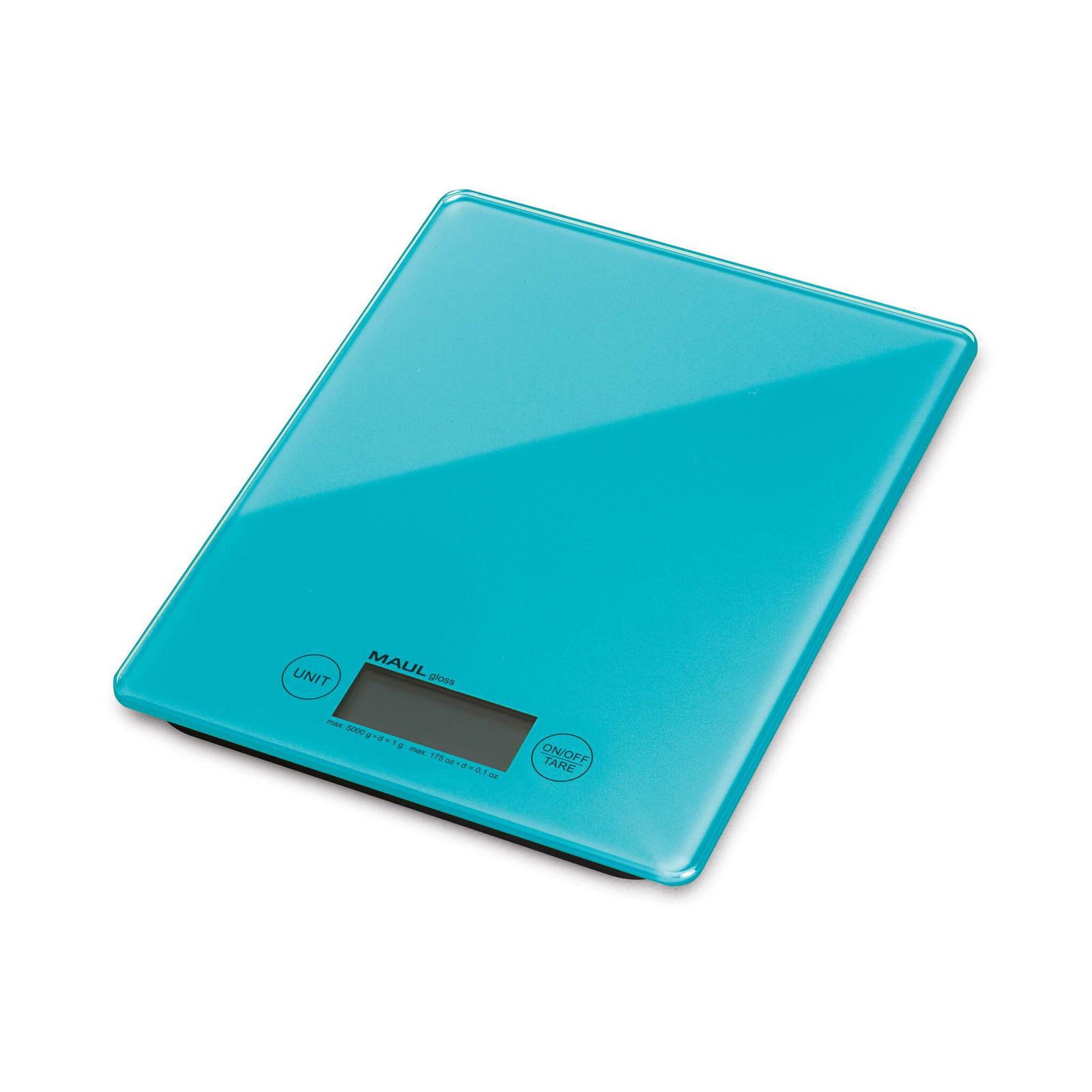 MAUL Küchenwaage Briefwaage MAULgloss mit Batterie, 5000 g, Bruchsicheres Kunsts