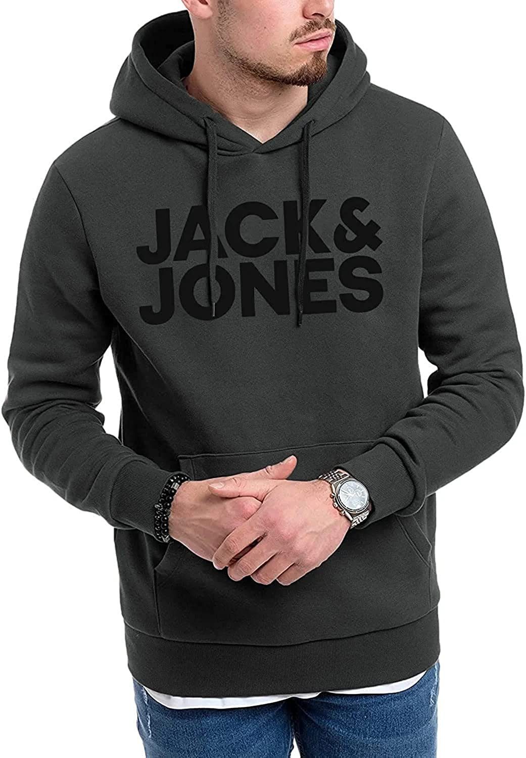Jack & Jones Kapuzensweatshirt modische Hoodies mit Logoprint (Spar-Set, 3er Pack) Unifarbene Pullover mit flauschigem Innenfutter