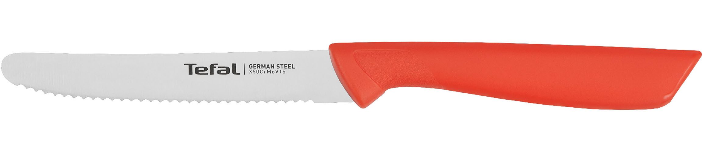 Tefal Universalküchenmesser Colorfood, gezahnt, 10 cm, Klinge aus deutschem Edelstahl, ergonomischer Griff