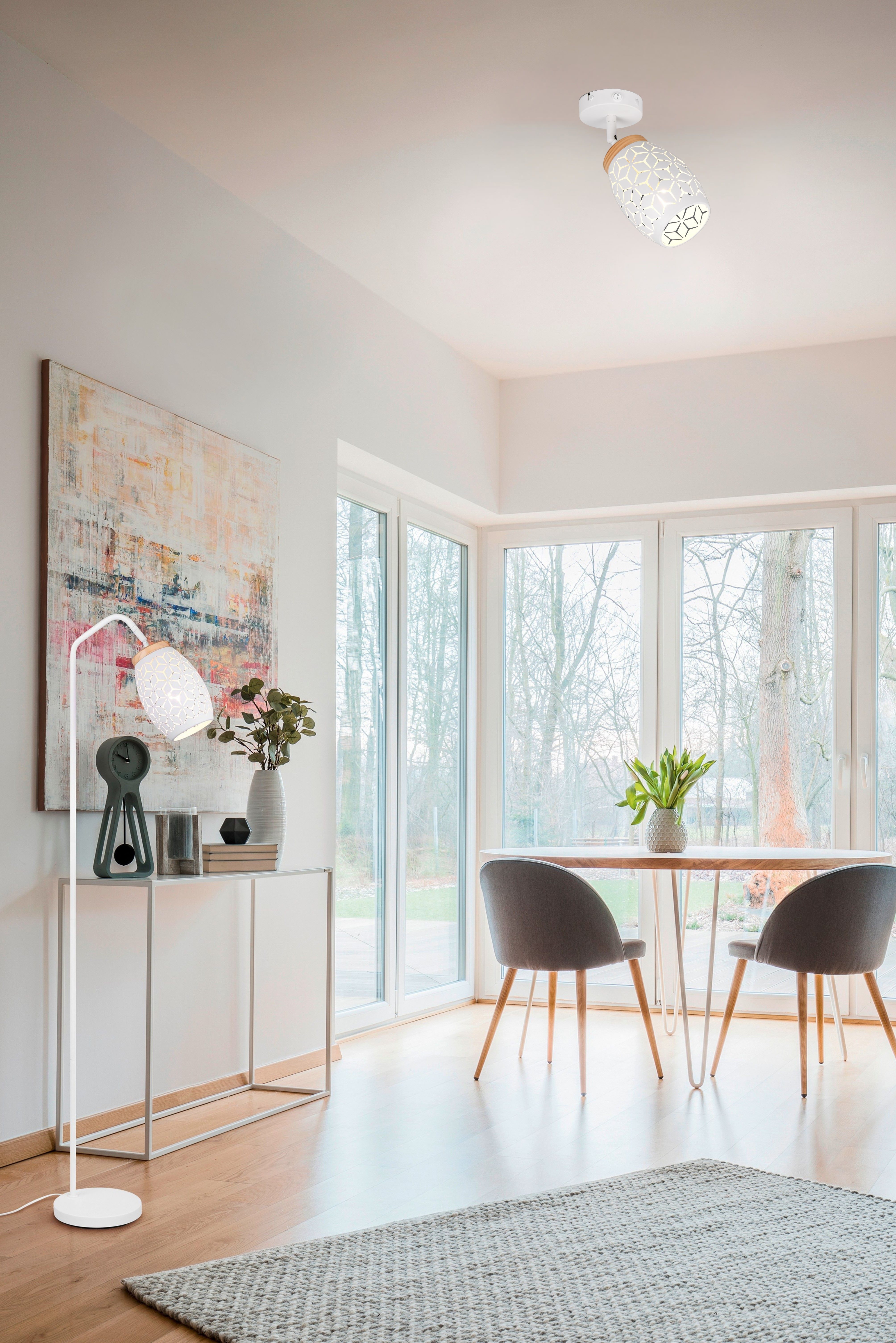 lightling Deckenspot Bill, flexibel schwenkbar, ohne Leuchtmittel, Gestell aus hochwertigem Metall, Ein-/Ausschalter, IP20 Schutz