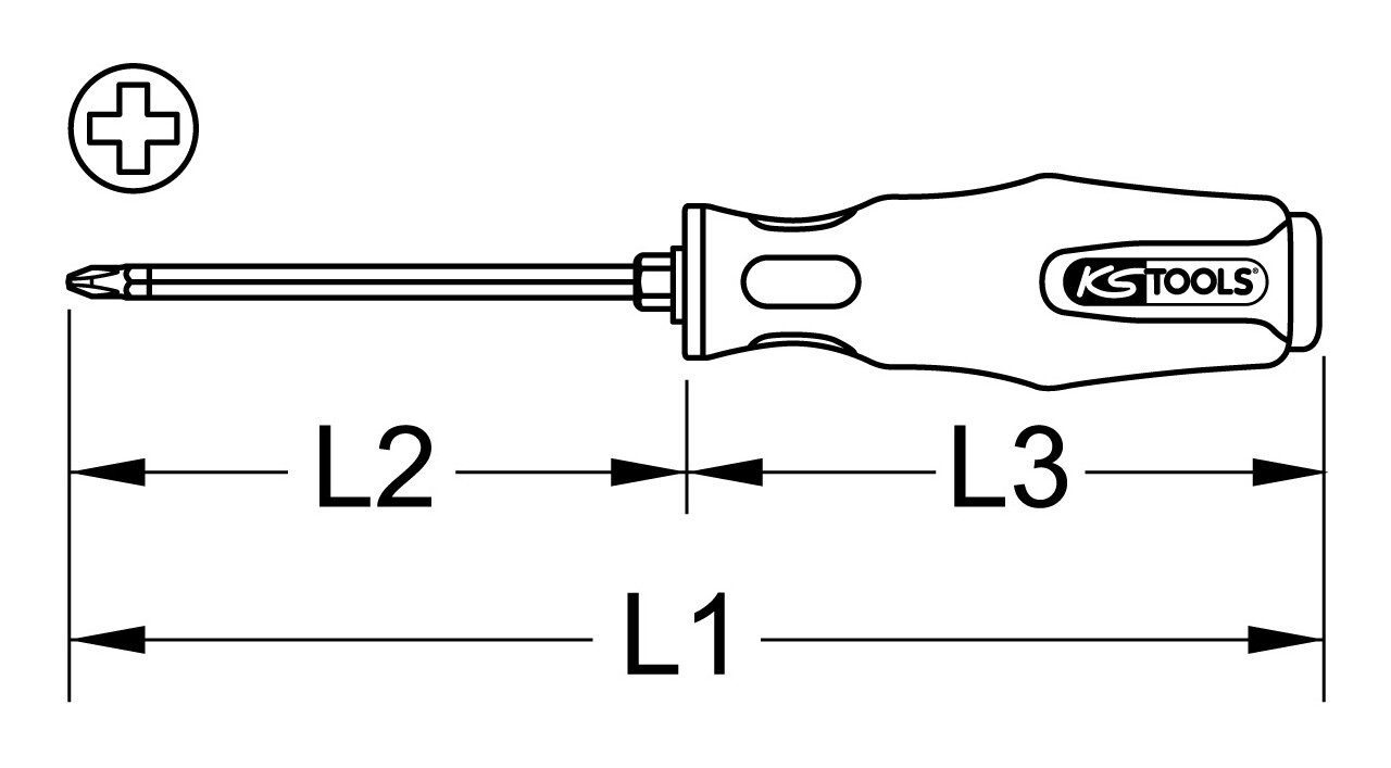 Thumbnail - KS Tools Schraubendreher ERGOTORQUEmax, Schlagkappen, PH0