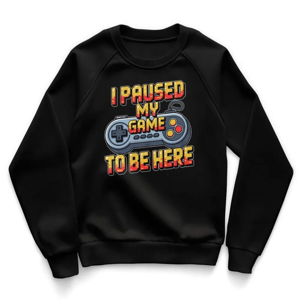 Hybris Sweatshirt I Paused MY Game TO BE Here Kids Sweatshirt