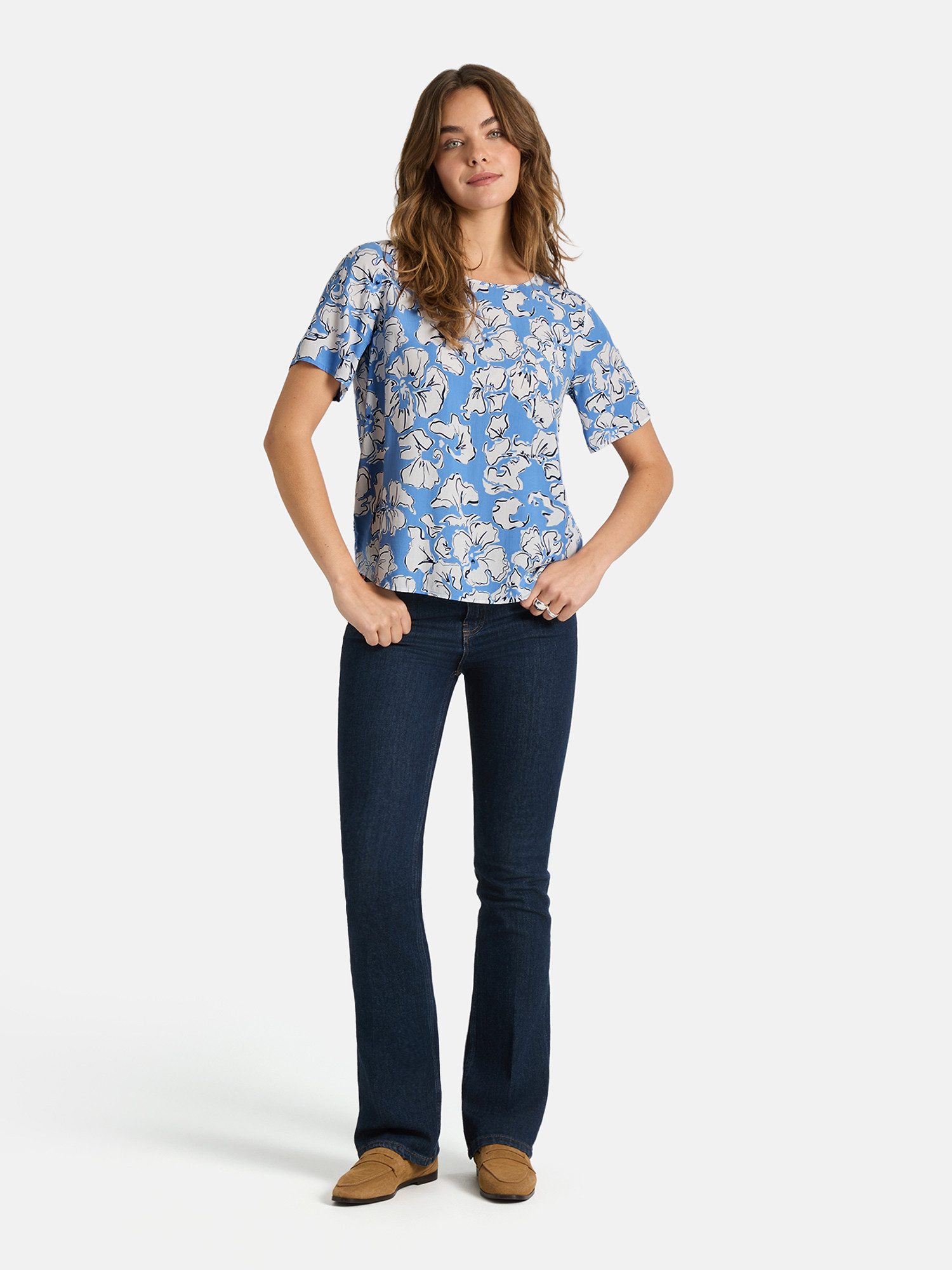Lieblingsstück Shirtbluse ReneeL mit Allover-Print, Rundhalsform – Bild 5 von 5