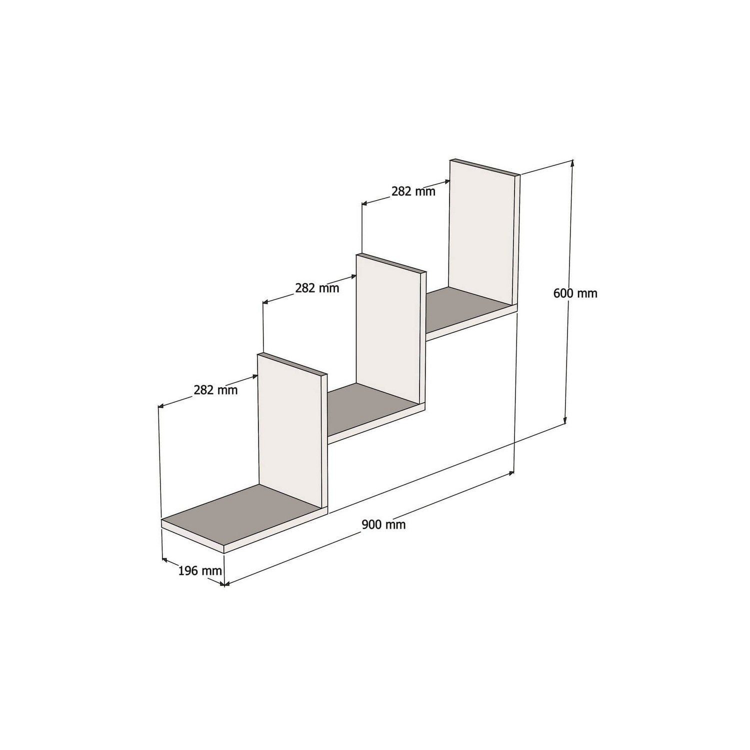 Mist PUQ, Decor Wandregale, 90x60x19,6 Skye cm Wandregal