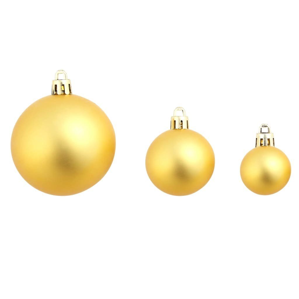 Weihnachtskugel-Set 100-tlg. furnicato Weihnachtsbaumkugel 3/4/6 Golden cm