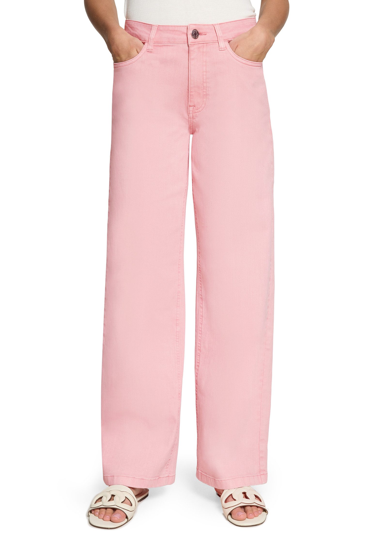 Zero Bequeme Jeans Damen fit Jeans mit weitem Bein Style Witney