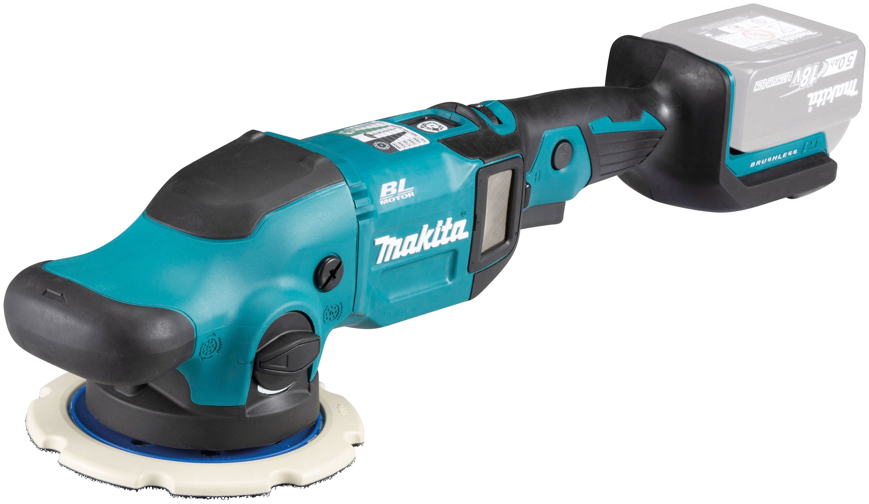 Makita Exzenter Poliermaschine DPO600Z, ohne Akku und Ladegerät