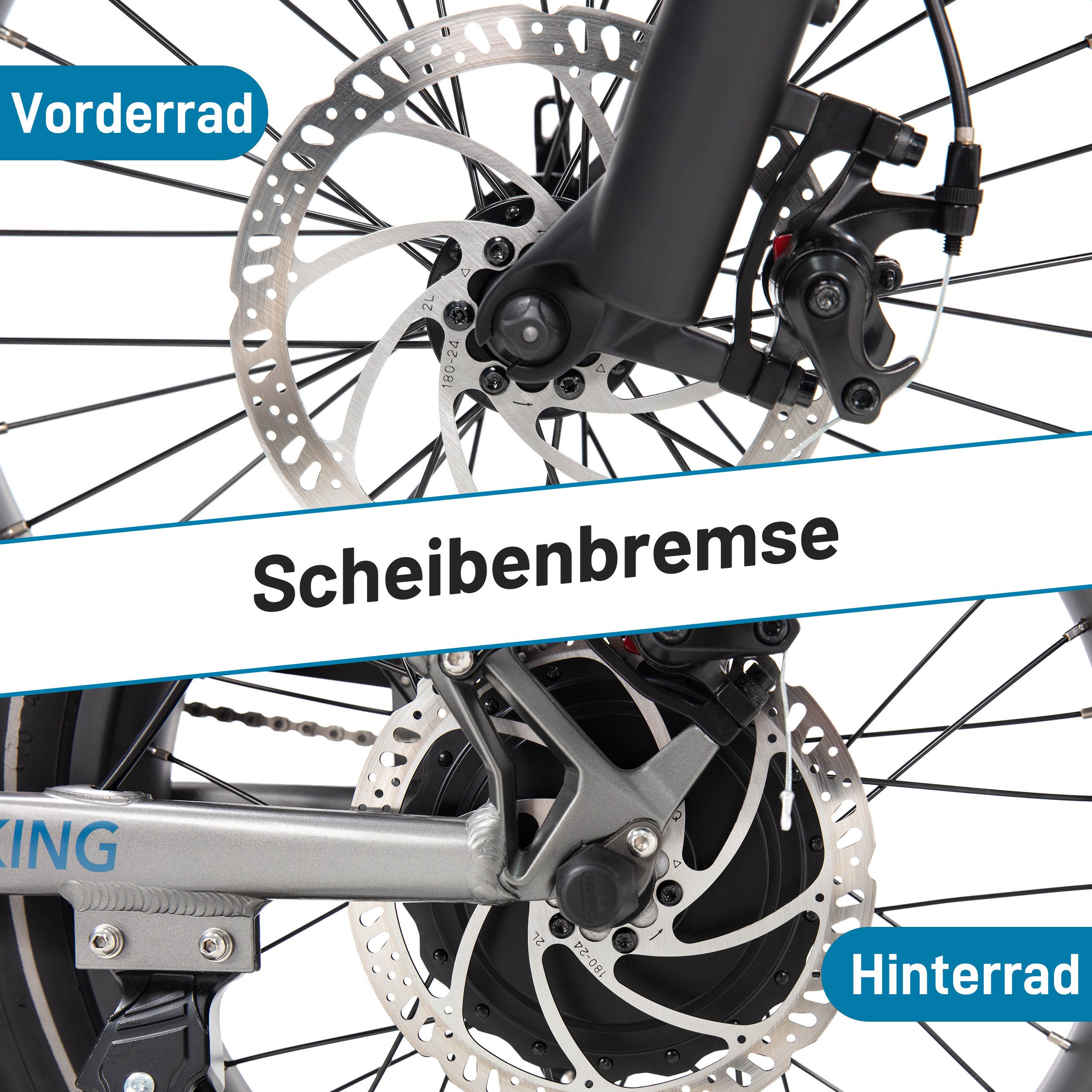 JOBOBIKE E-Bike Klapprad 20x3'' Faltrad, 150km, 80 Nm, Elektrofahrrad bis 120kg, Damen/Herren, 7 Gang Shimano, Kettenschaltung, Heckmotor, 720 Wh, (mit Gepäckträger, LED Display, Tiefeinsteiger-Rahmen), faltbar, Aluminiumrahmen, Pedelec Elektrofahrrad, ab 160cm