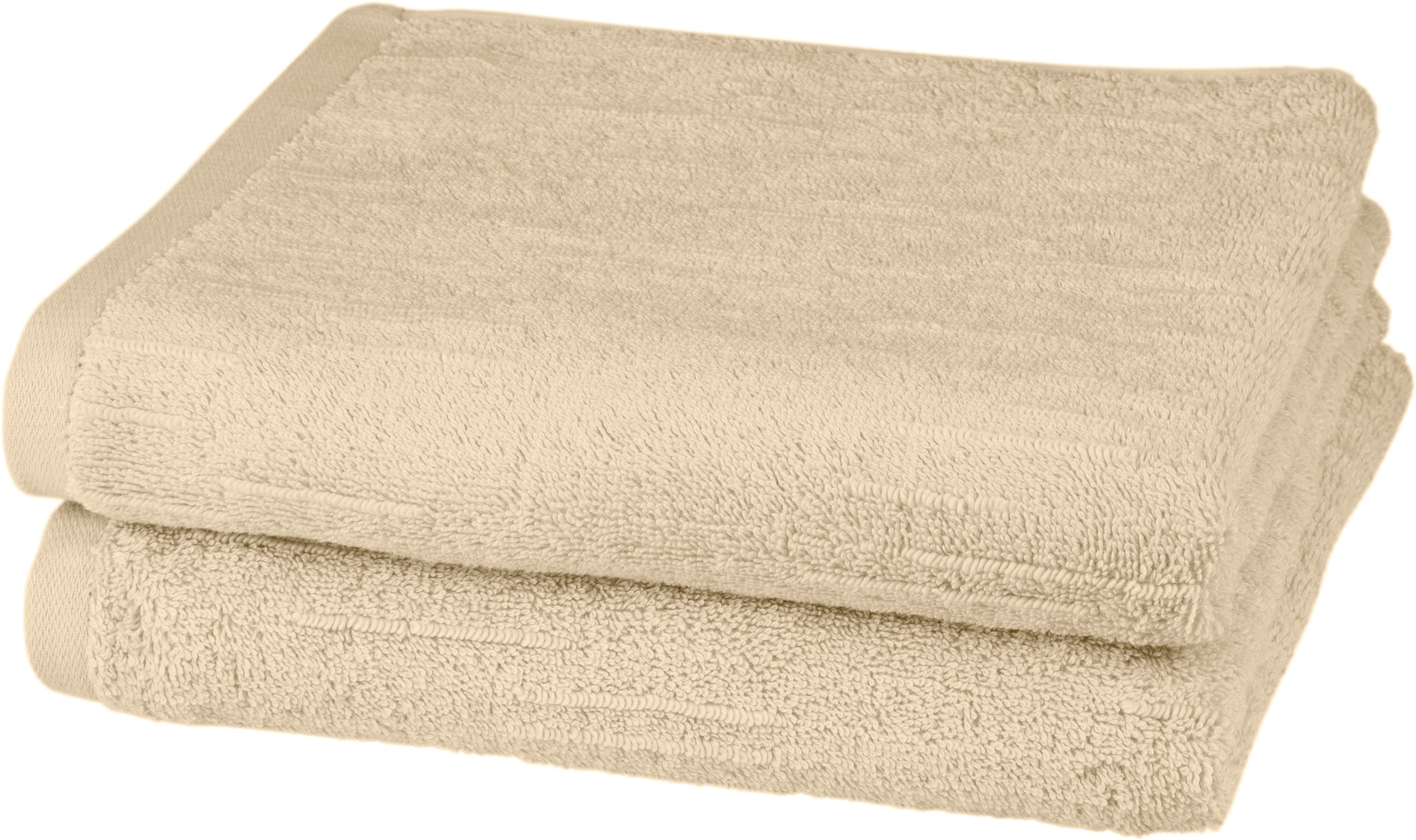 ROSS Handtuch Premium, Frottier (2-St), 100% Baumwolle natur